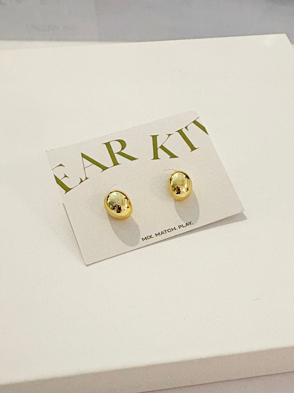 Mabel Teardrop Stud Earring {Gold}