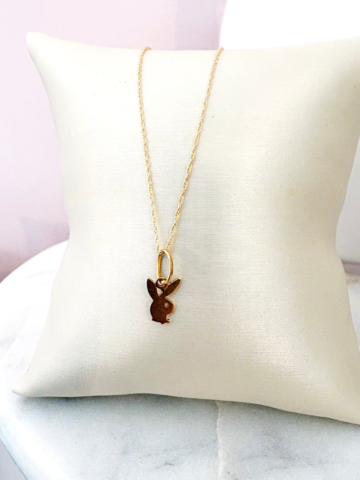 Dainty Playboy Bunny Pendant Necklace {18kt/14kt/Estate} – Leona Ruby