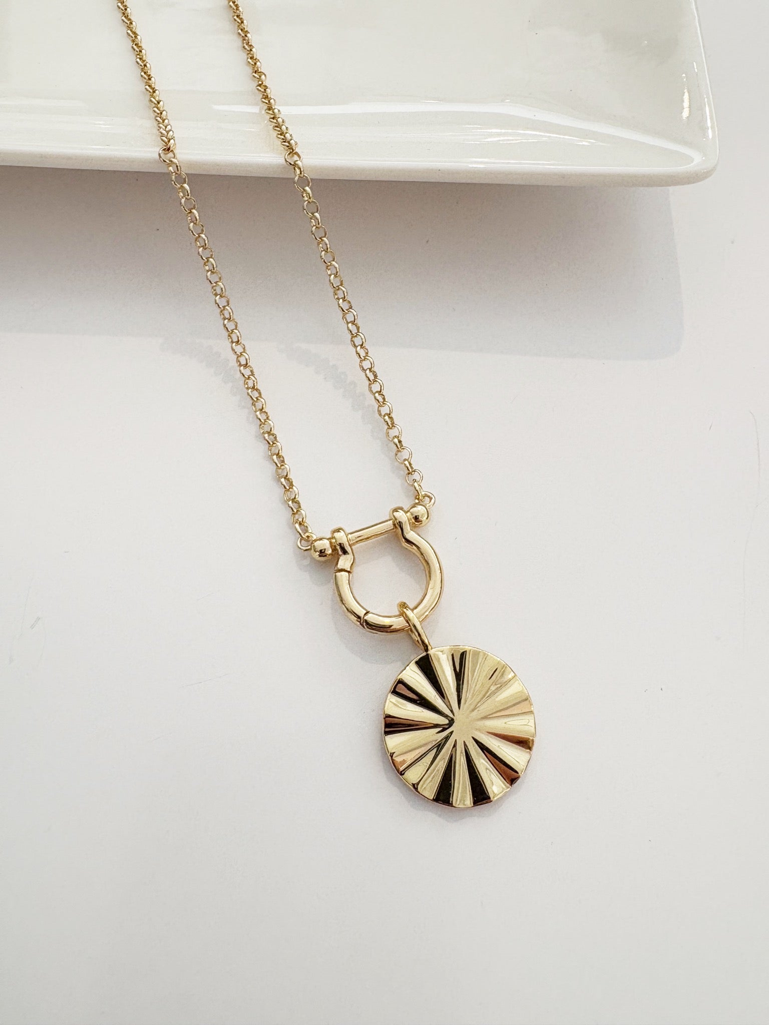 Charm Collector Necklace with Bridget Charm {Gold)
