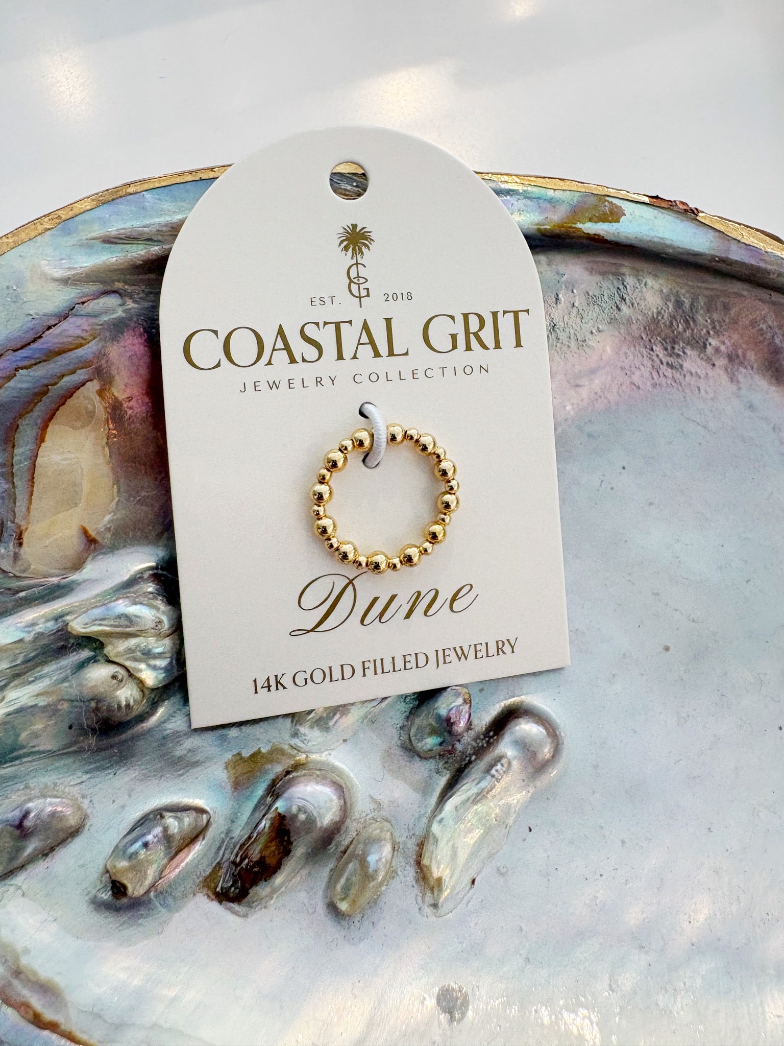 Dune Beaded Ring {Gold}