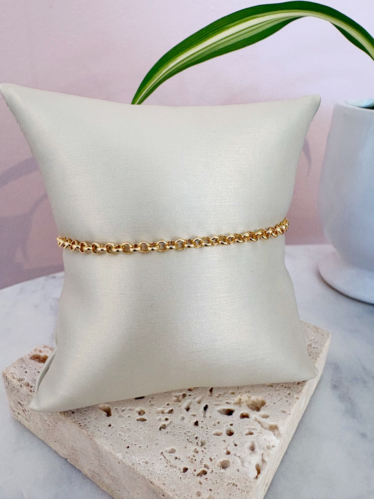 Rolo Link Bracelet {Gold}