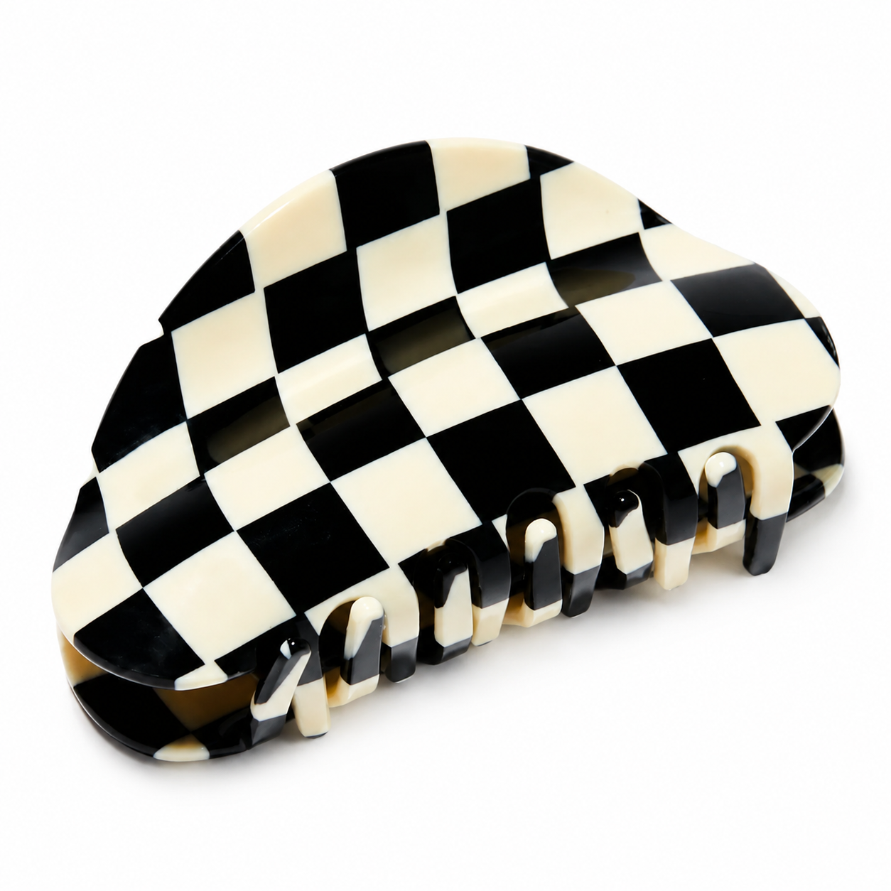 Checker Claw Clip {Black/White}