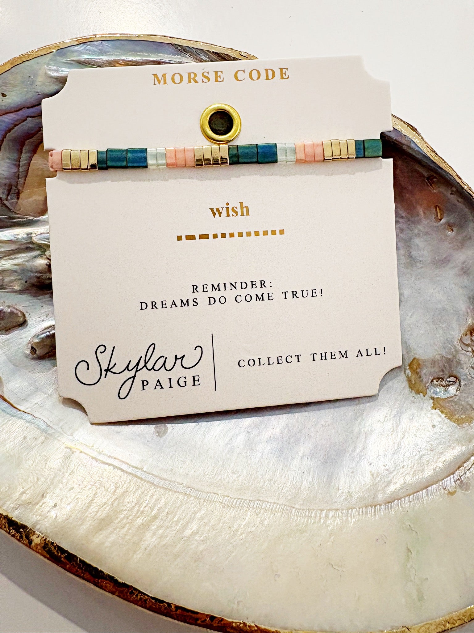 Wish Tila Bracelet {Turquoise/Blush}