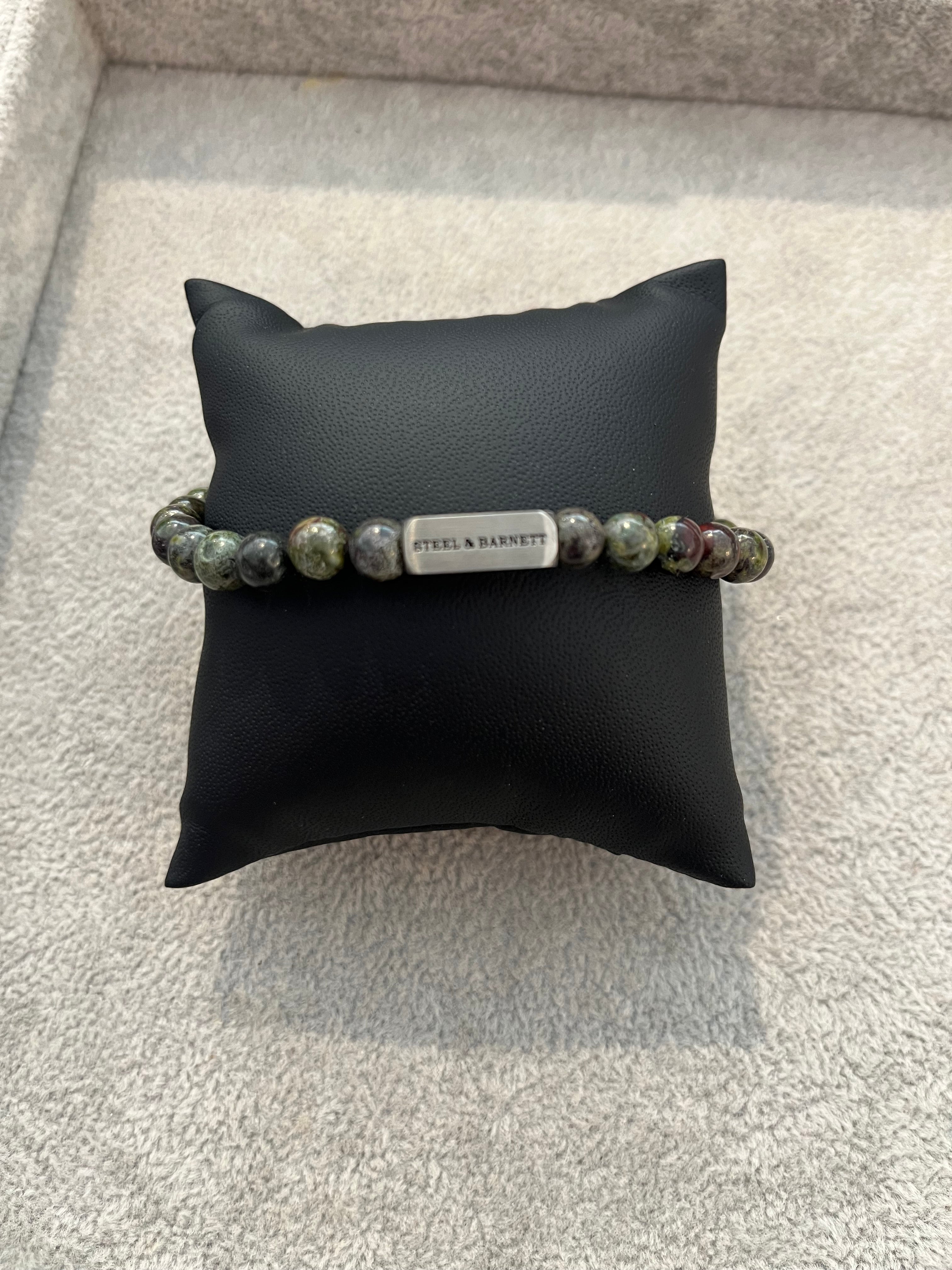 Natural Ned Stones Bracelet {Dragon Blood/Silver}