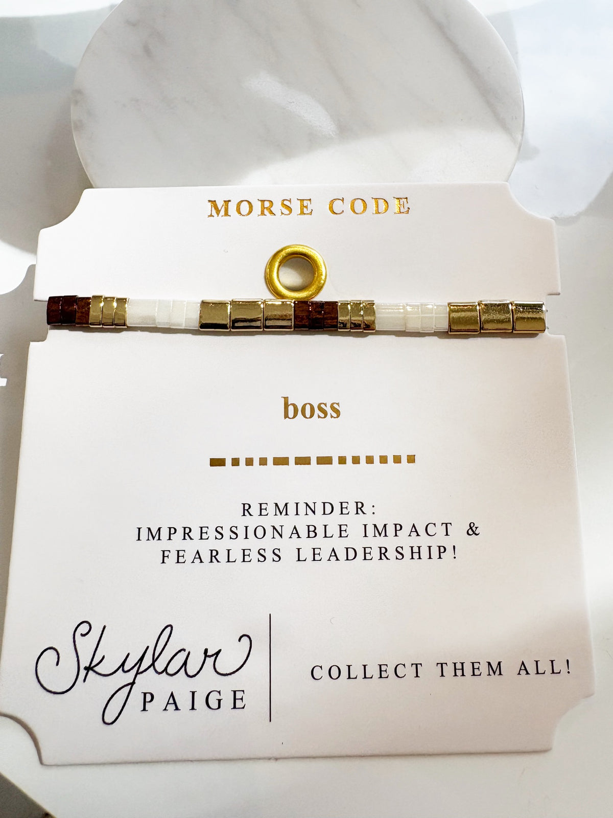 Boss Morse Code Bracelet