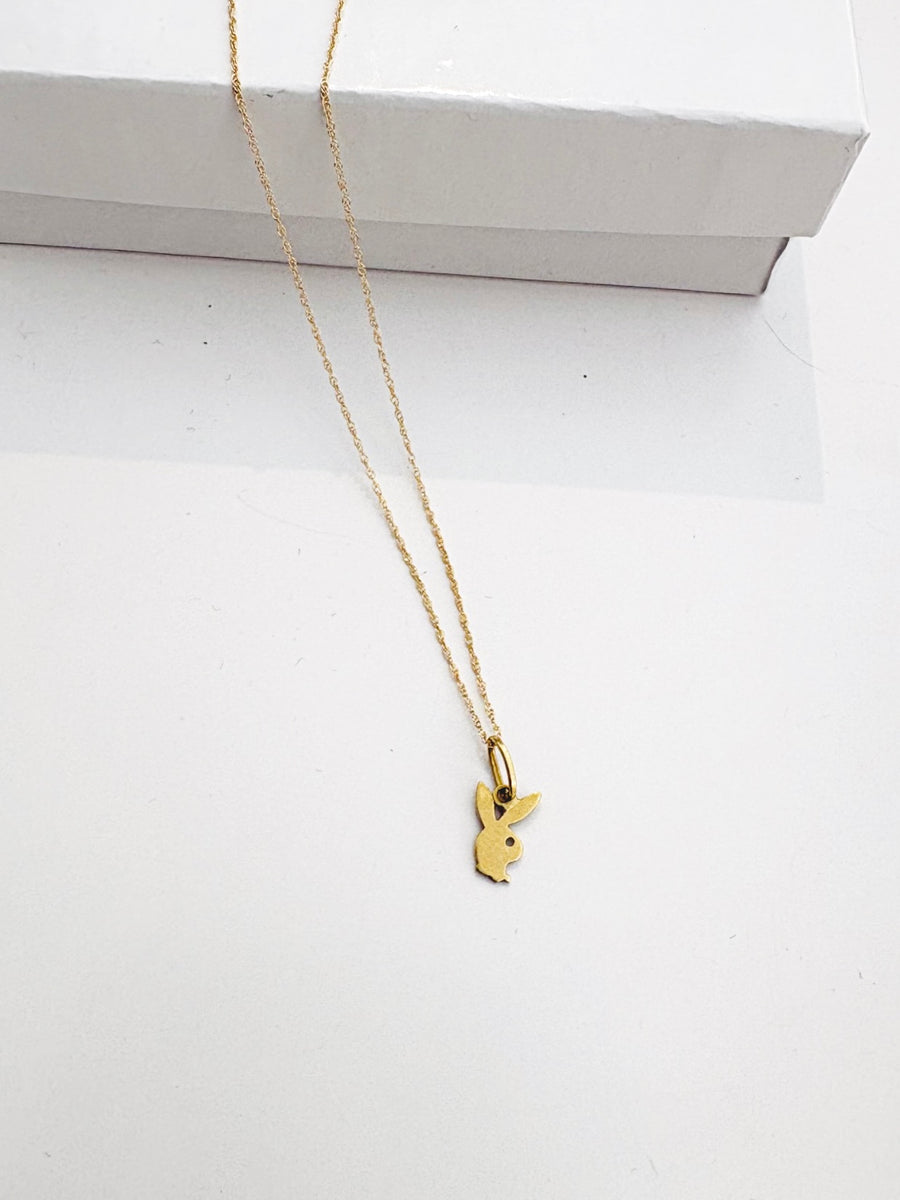 Dainty Playboy Bunny Pendant Necklace {18kt/14kt/Estate} – Leona Ruby