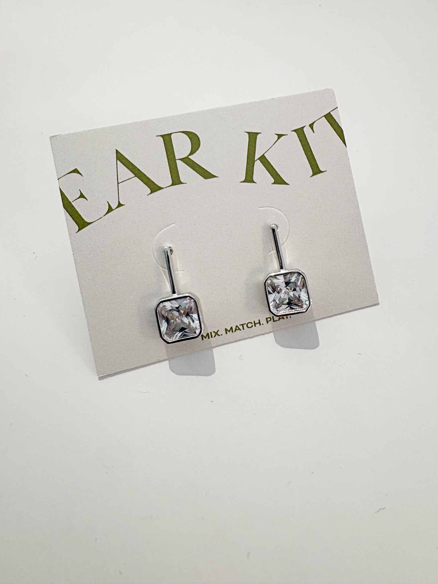 Ella Cut Drop Earrings {Silver}