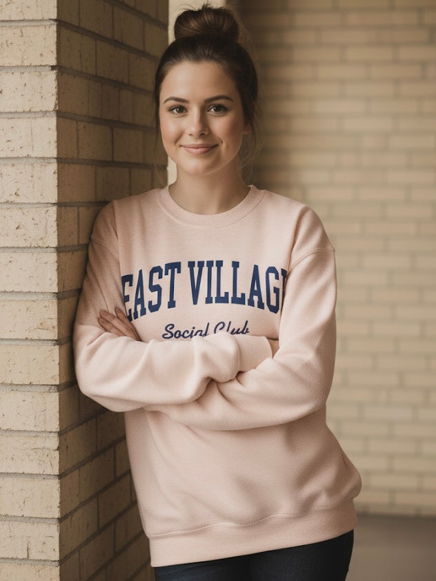 East Village Social Club Sweatshirt {Pale Pink}