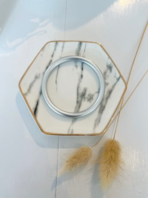 Lacquer Bangle {Silver}