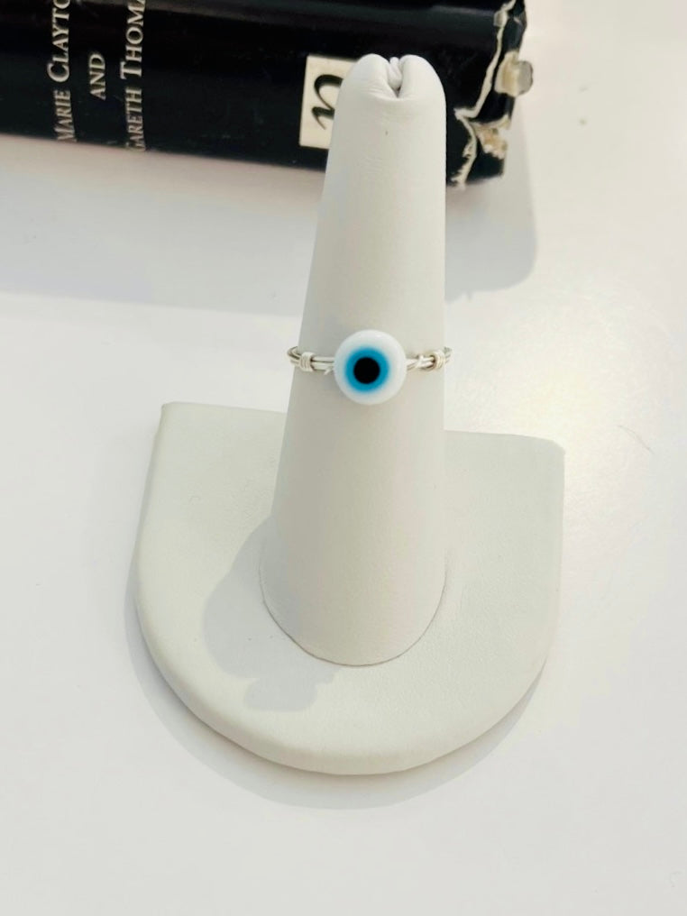 Evil Eye Ring {Silver}