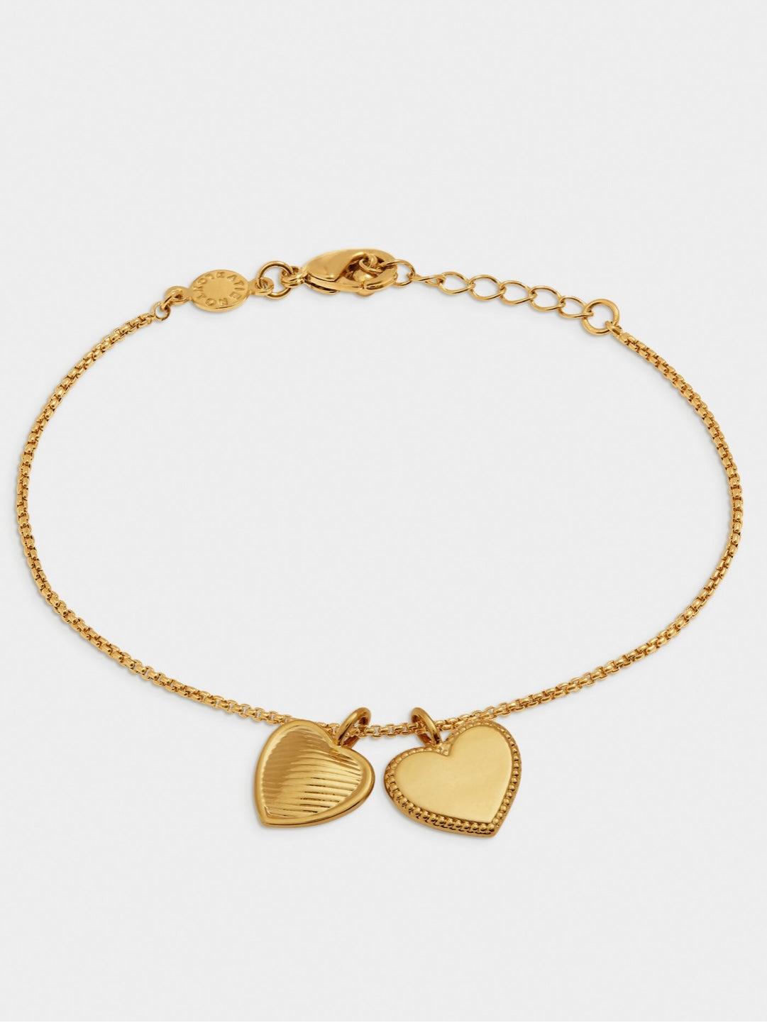 Double Heart Bracelet Waterproof {Gold}