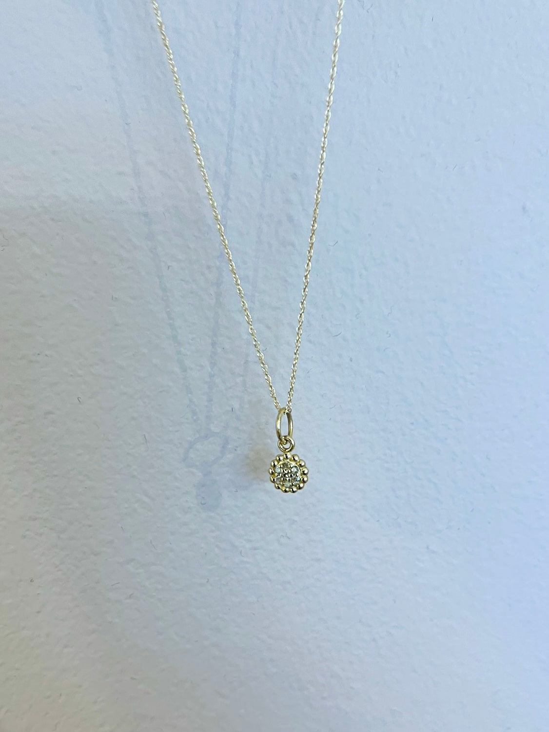 Pavé Flower Necklace {14kt}