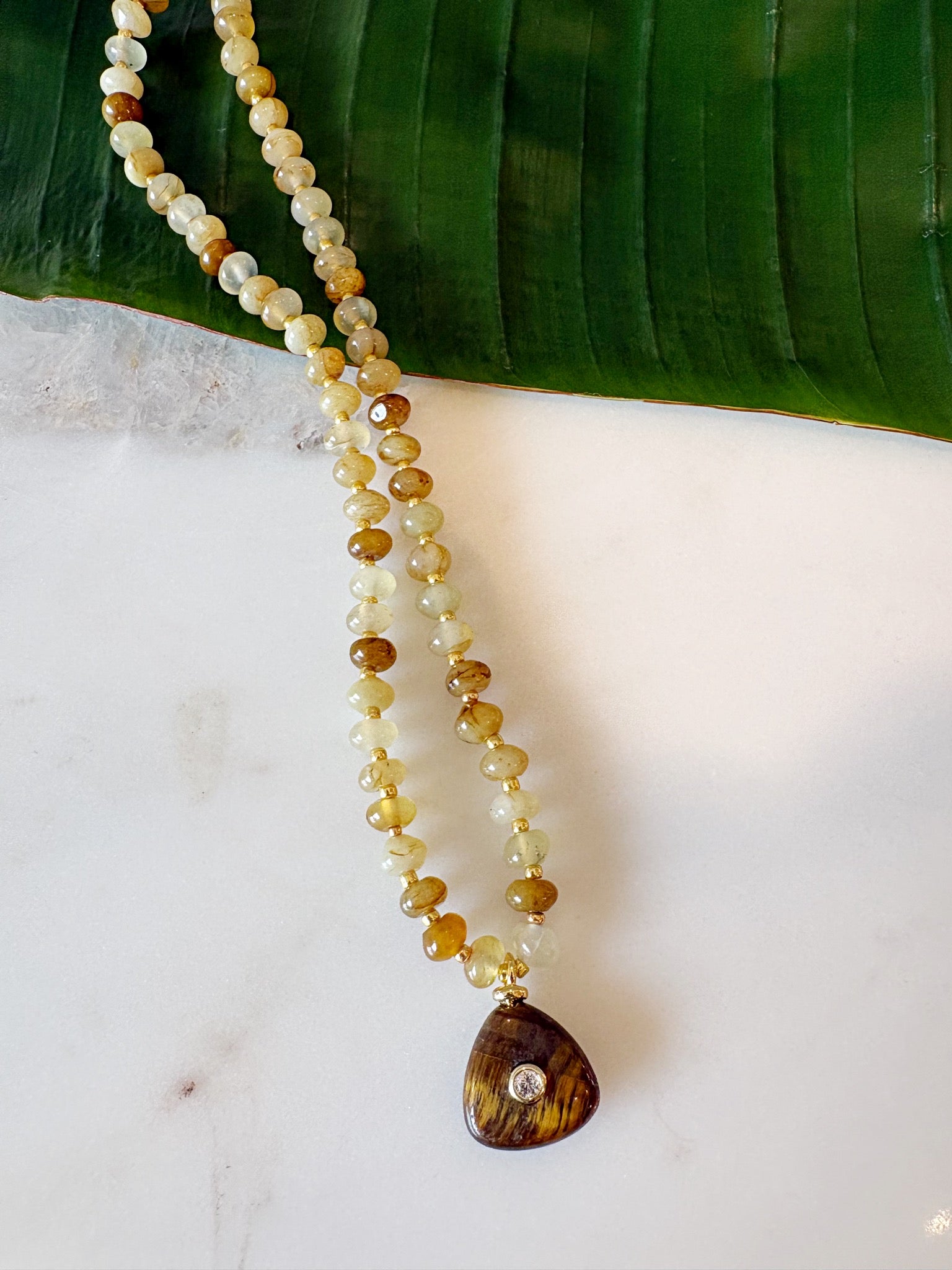 Boho Luxe Beaded Necklace {Gold/Tiger's Eye}