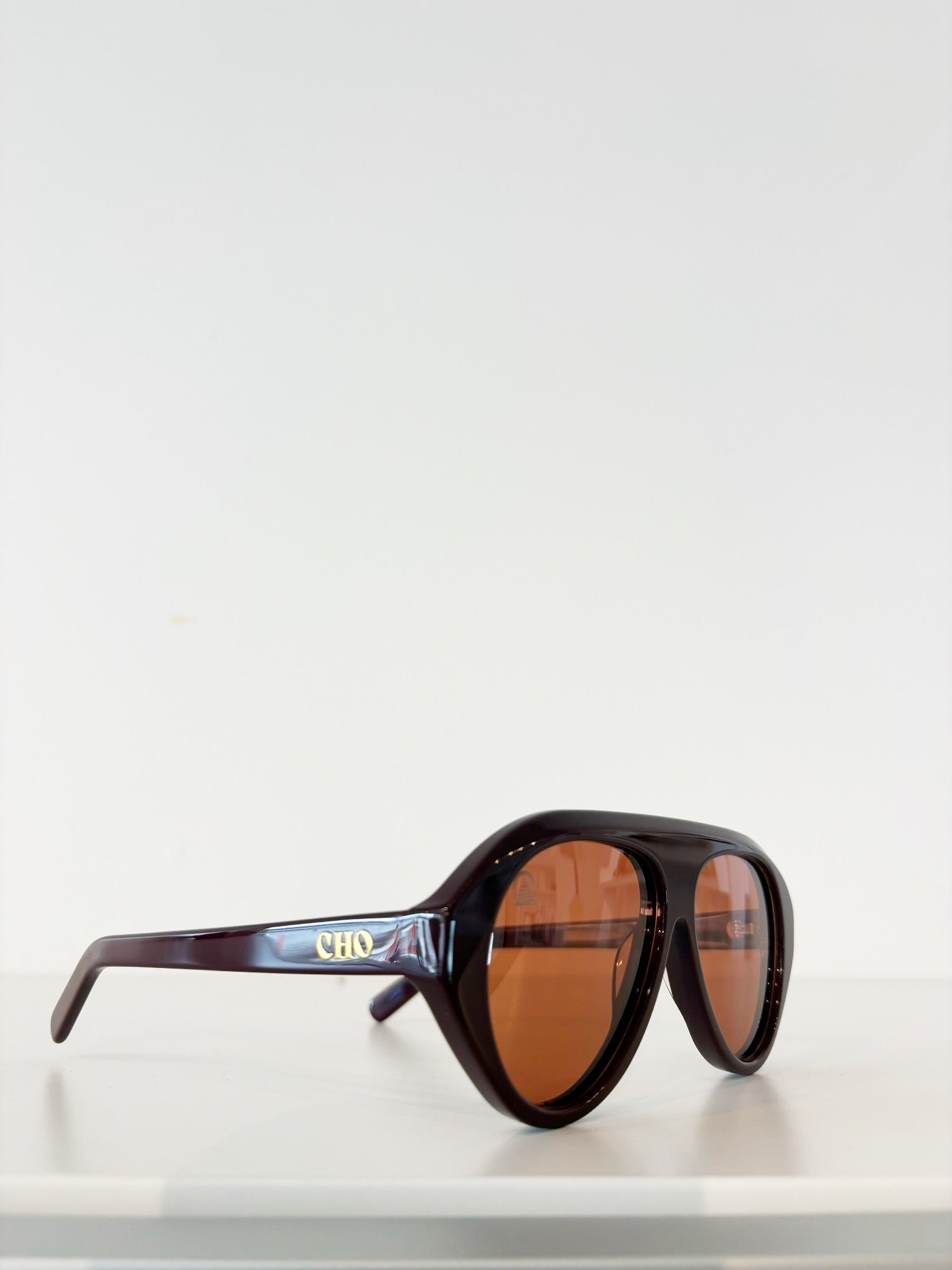 Sebastian Cho Retro Aviator Sunglasses {Merlot}
