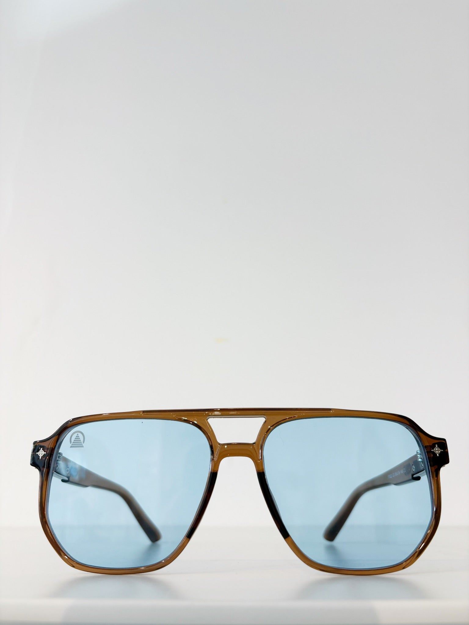 Sebastian Cho Oversized Aviators {Mocha/Blue}
