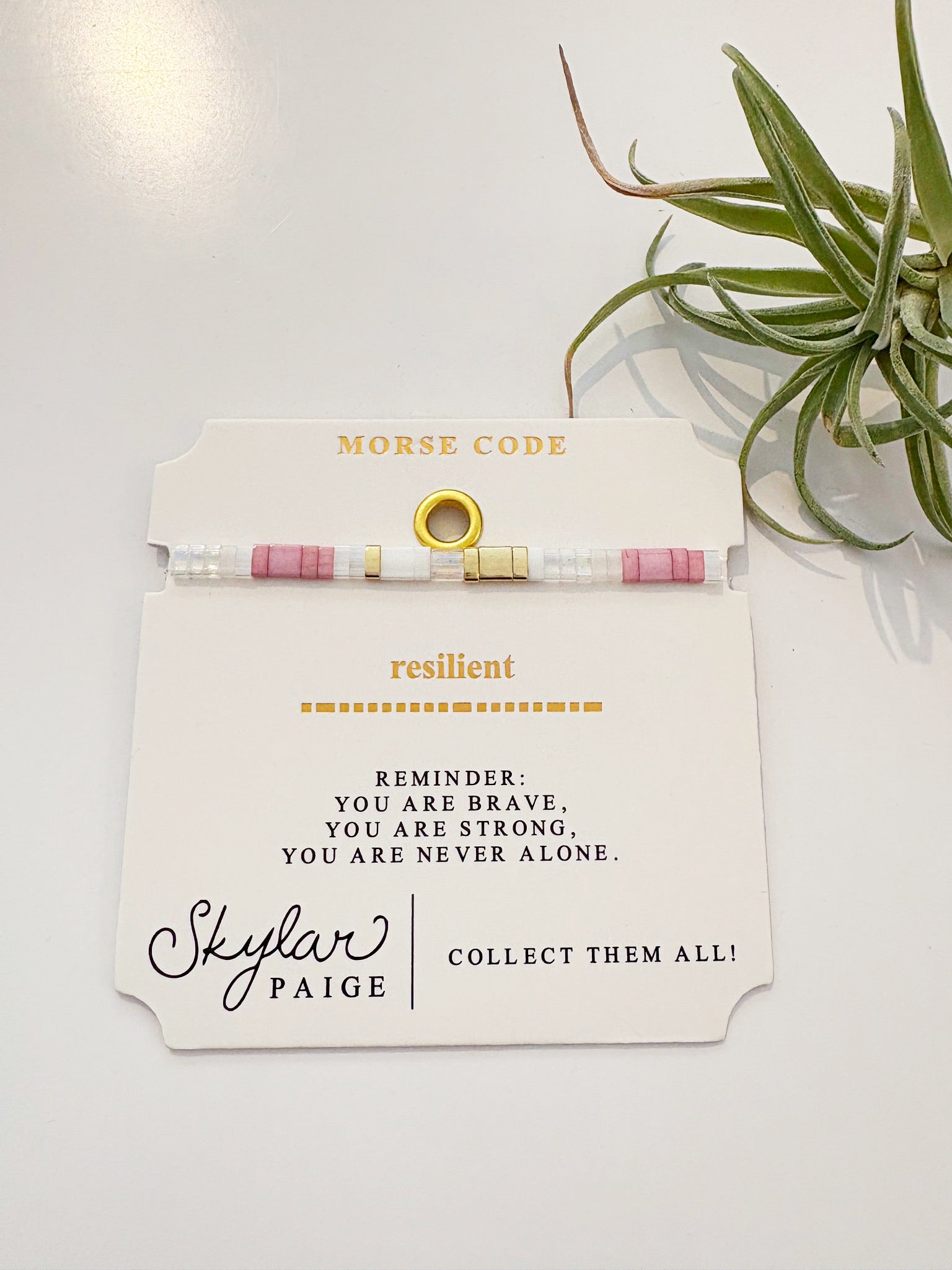 Resilient Morse Code Bracelet {Orchid}