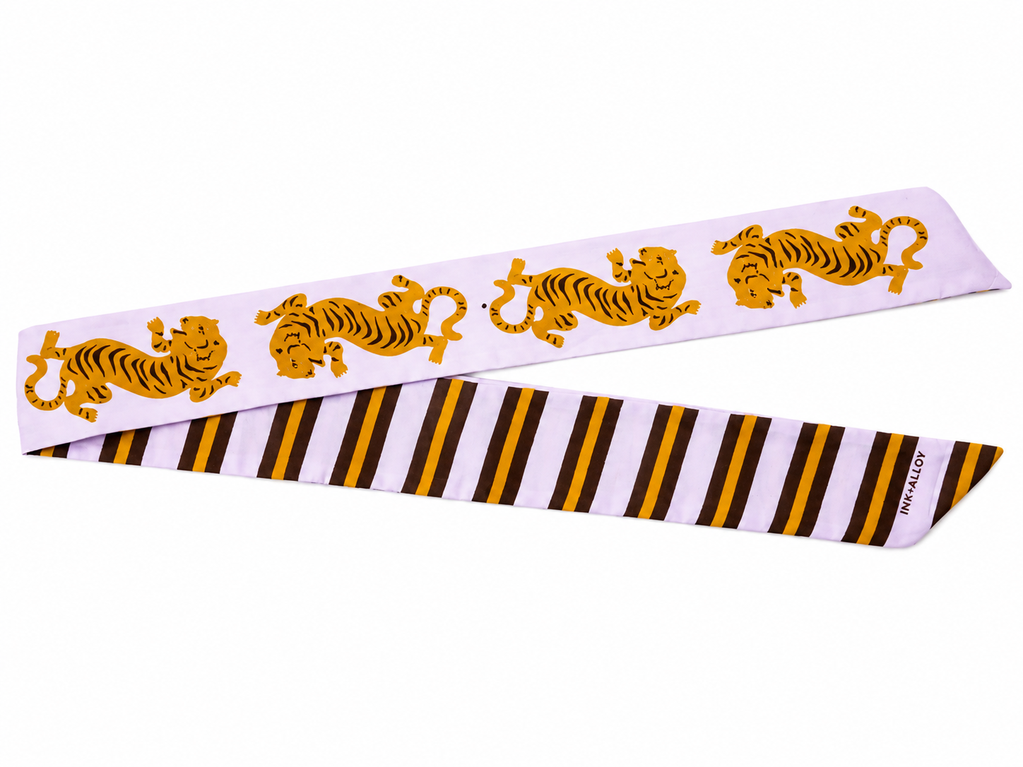 Camile Tiger Skinny Scarf {Lavender}