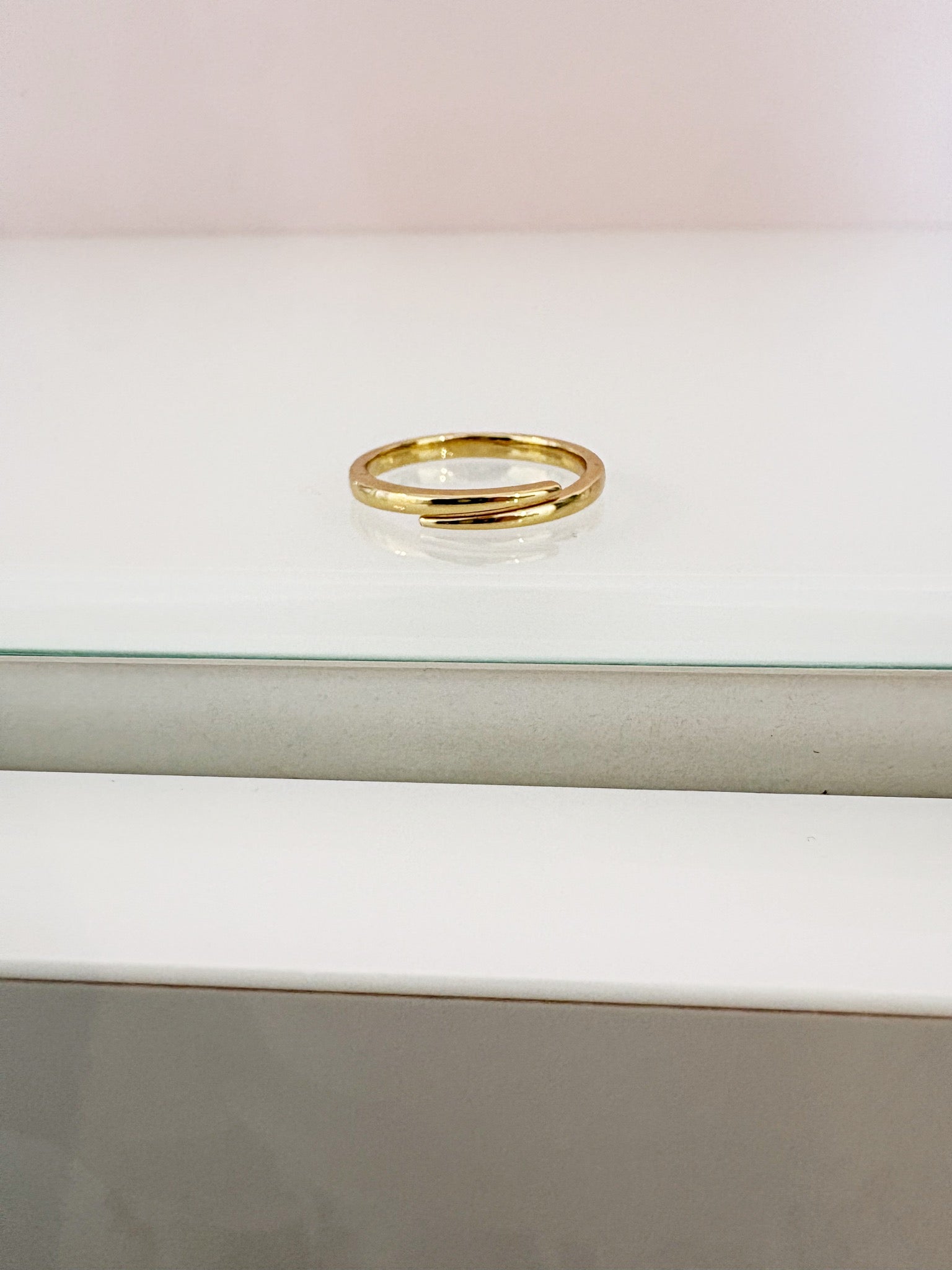Simple Bypass Ring {Gold}