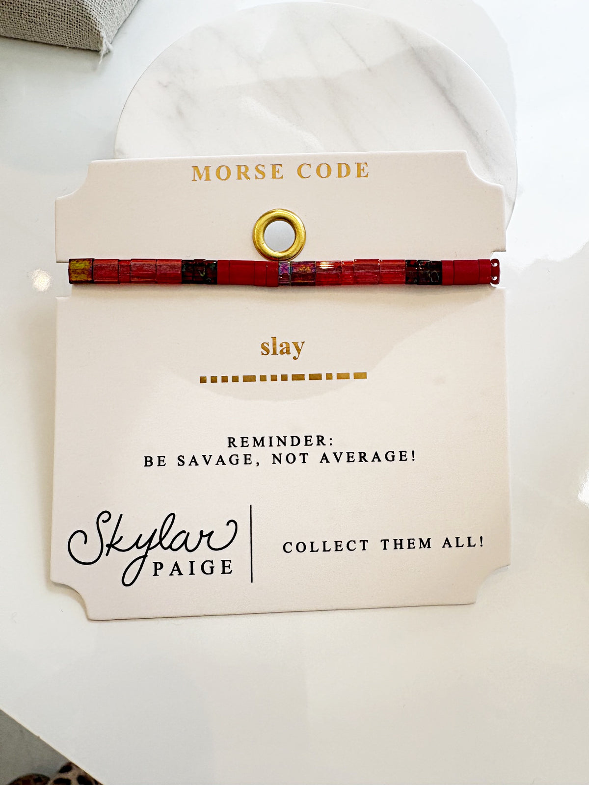 Slay Morse Code Bracelet