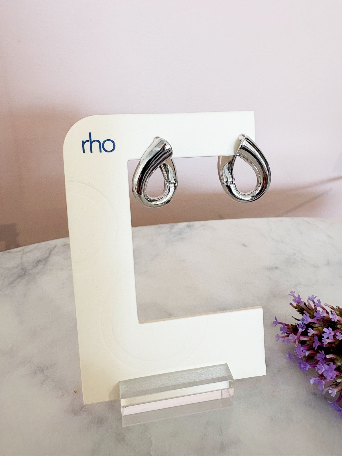 Harp Hoop Earrings {Silver}