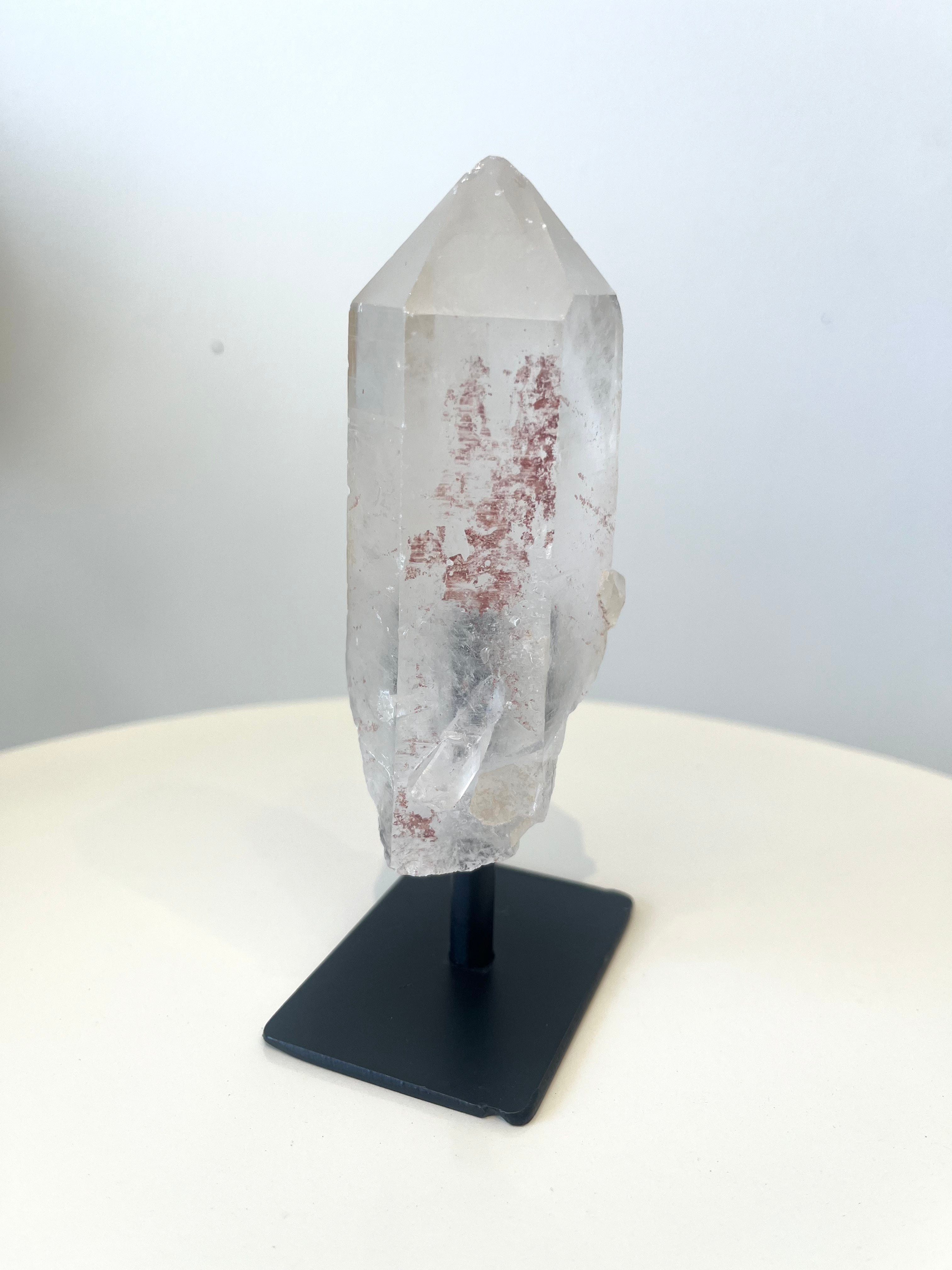 Rough Clear Quartz Point on Stand