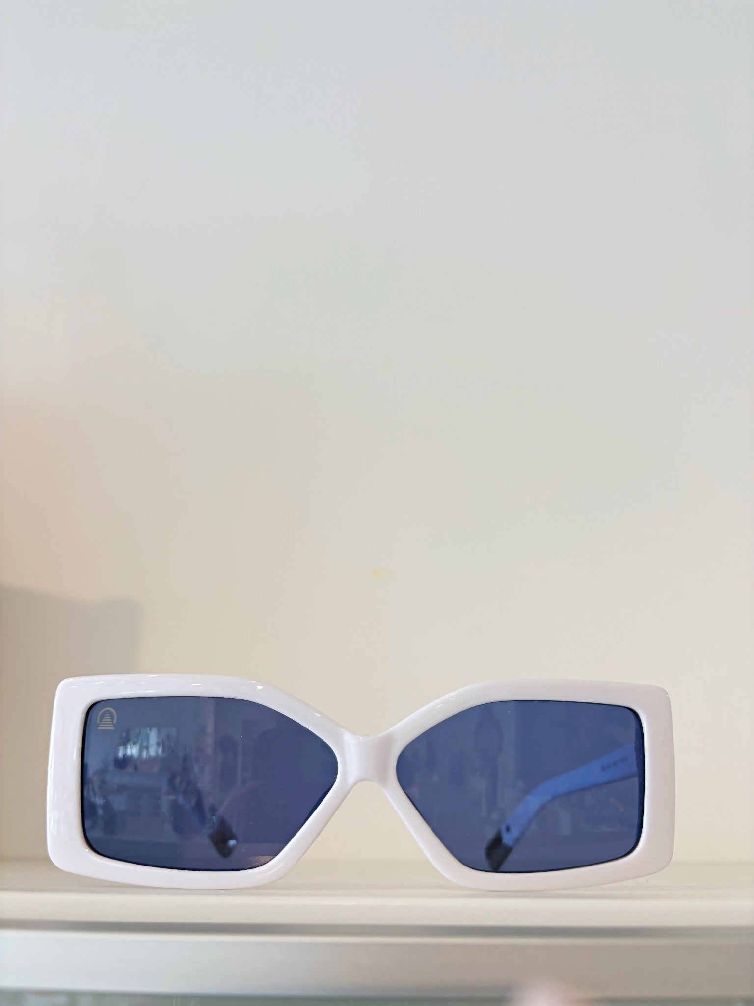 Sebastian Cho Butterfly Sunglasses {White/Blue}
