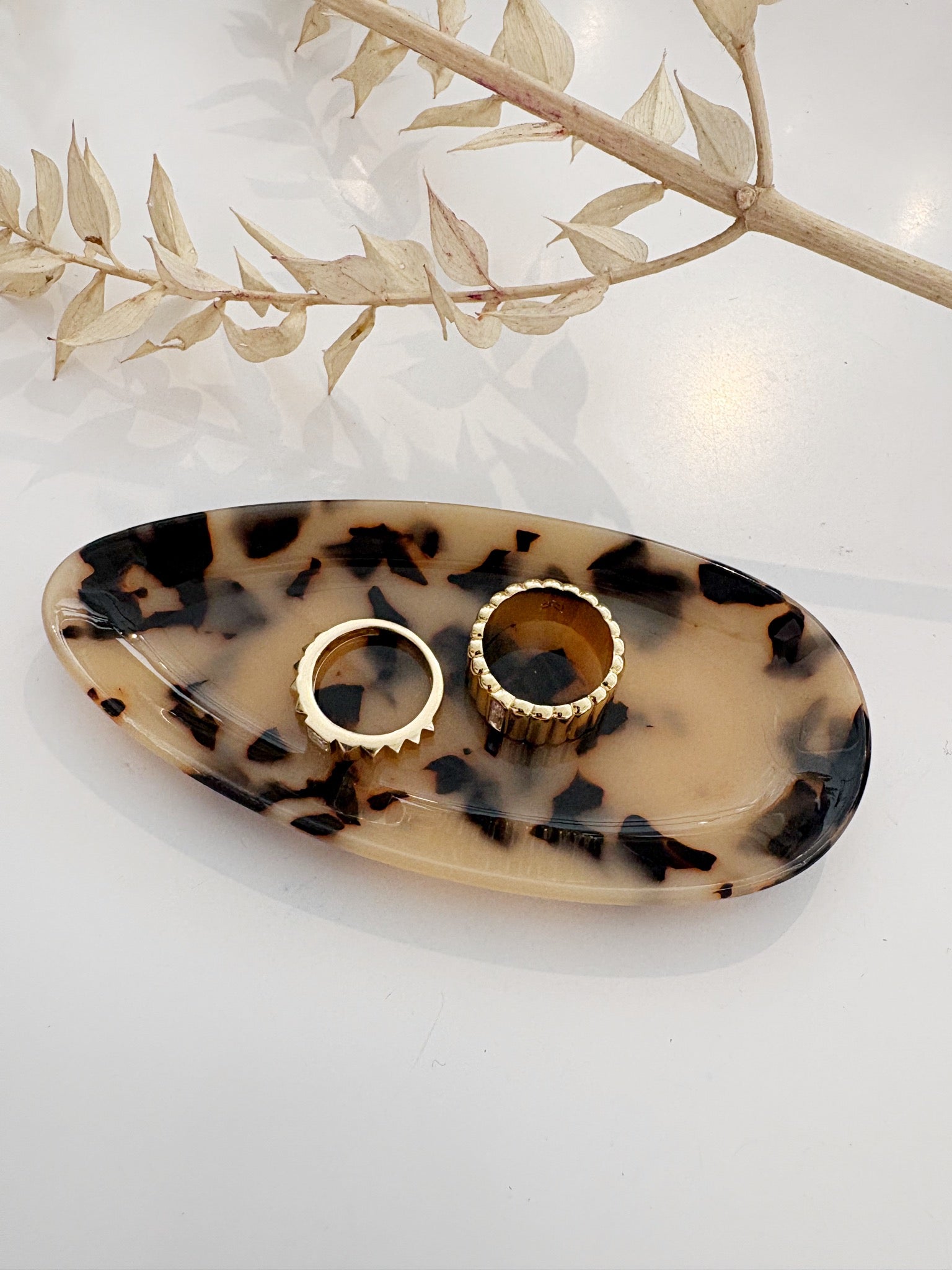 Oval Ring Dish {Light Tortoise}