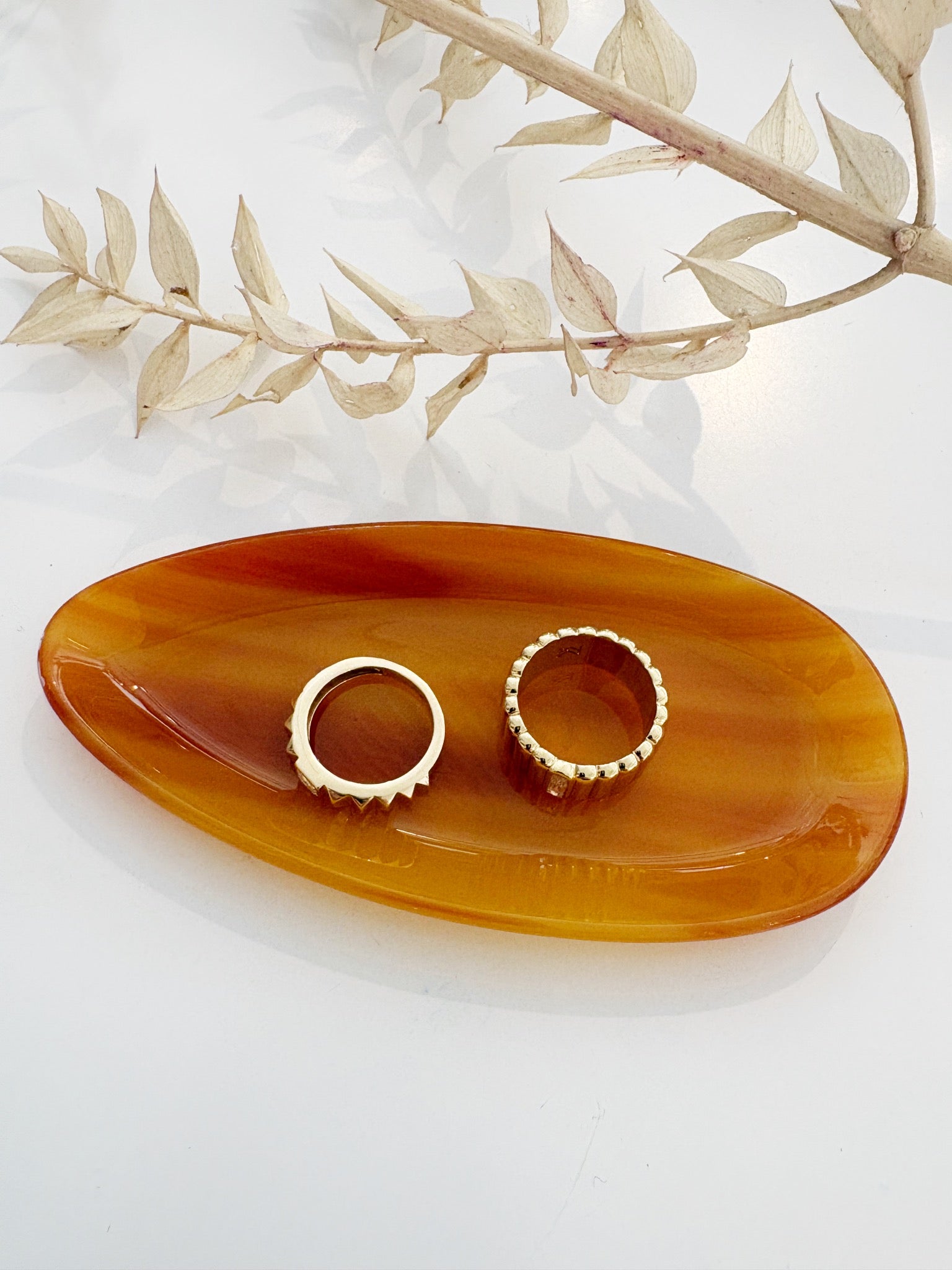 Oval Ring Dish {Amber}