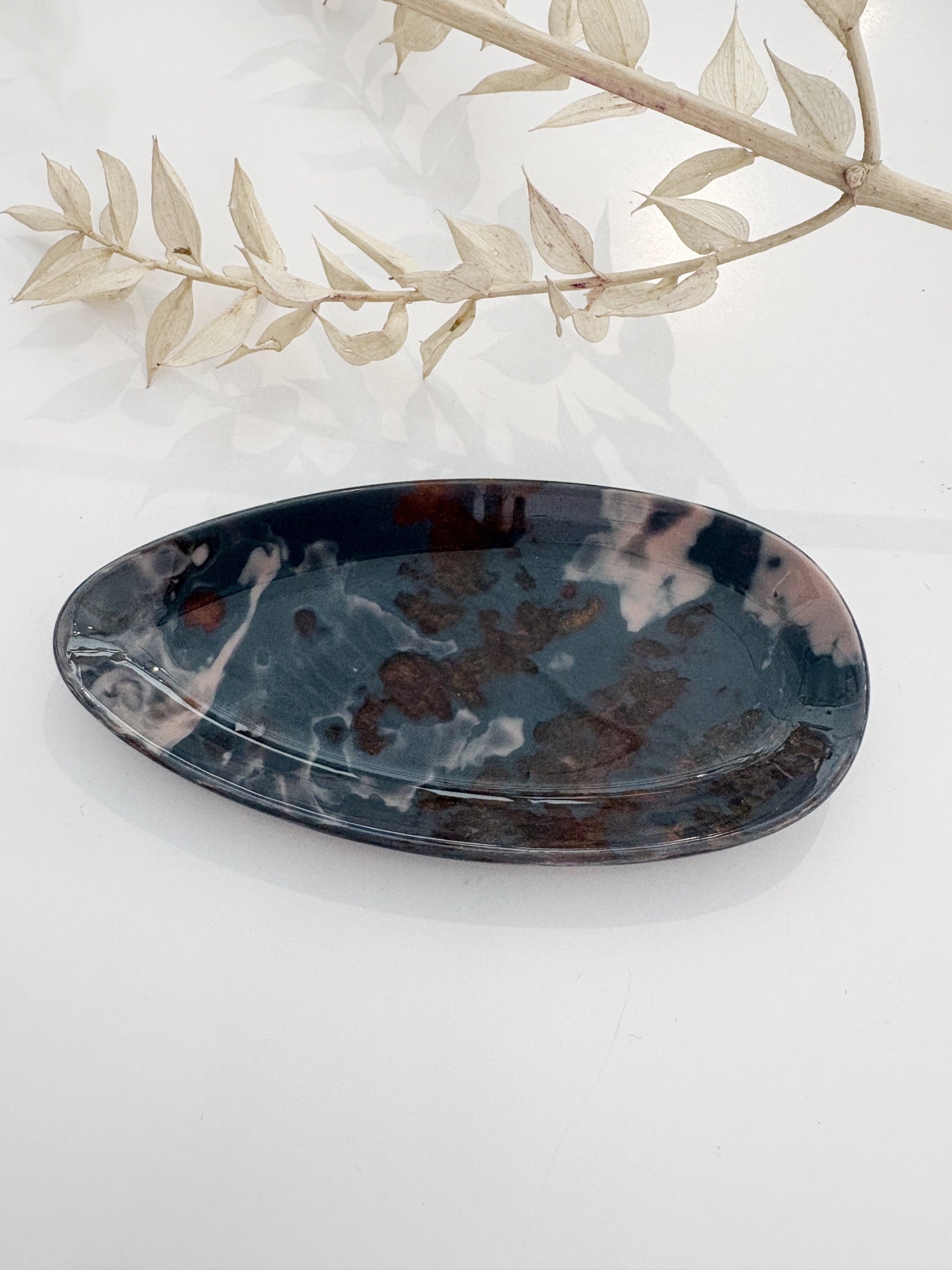 Oval Ring Dish {Smoked}