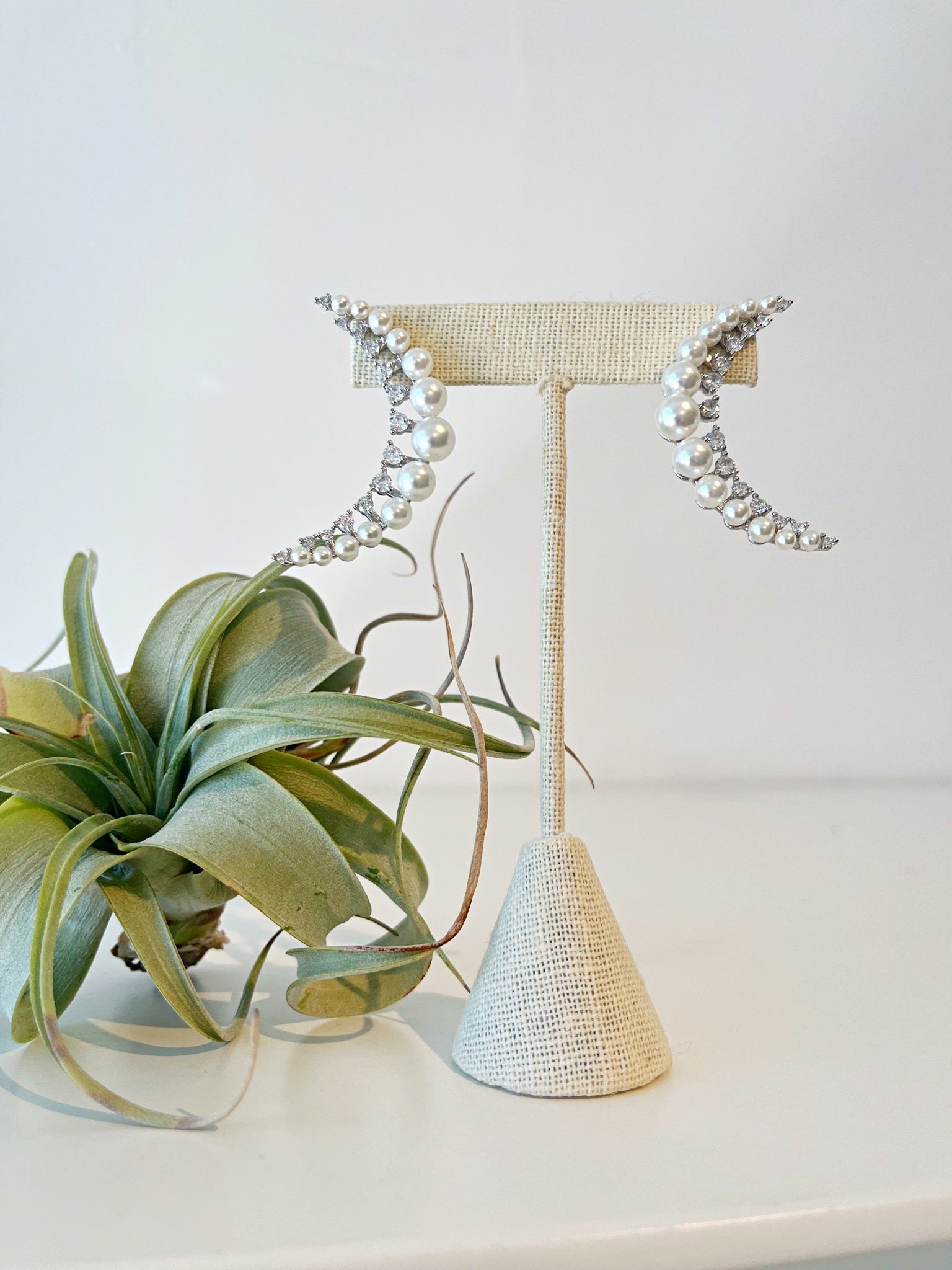 Luna Statement Earrings {Silver}