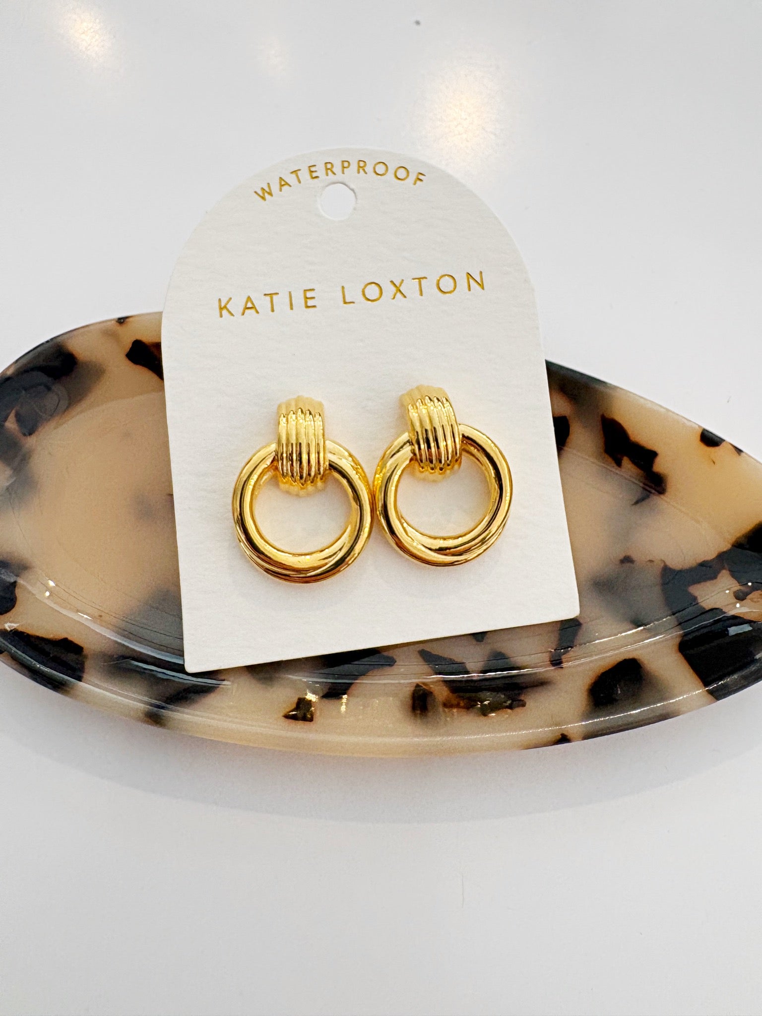 Demi Waterproof Oversized Stud Earrings {Gold}