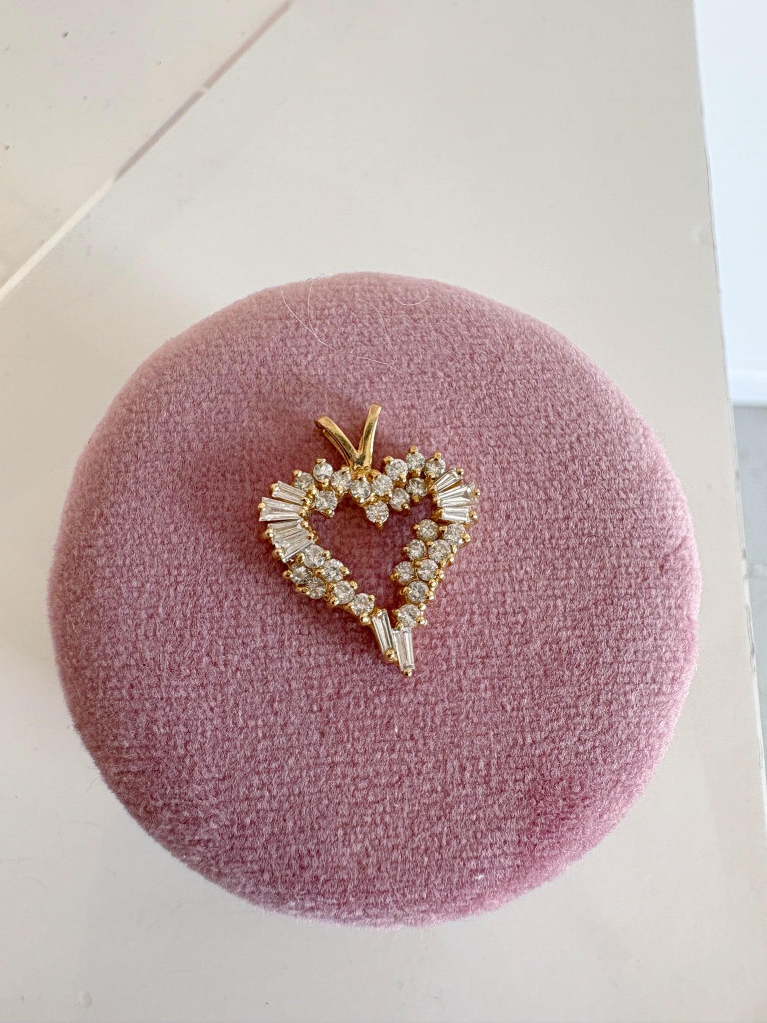 Diamond Heart Pendant {14kt/Estate}