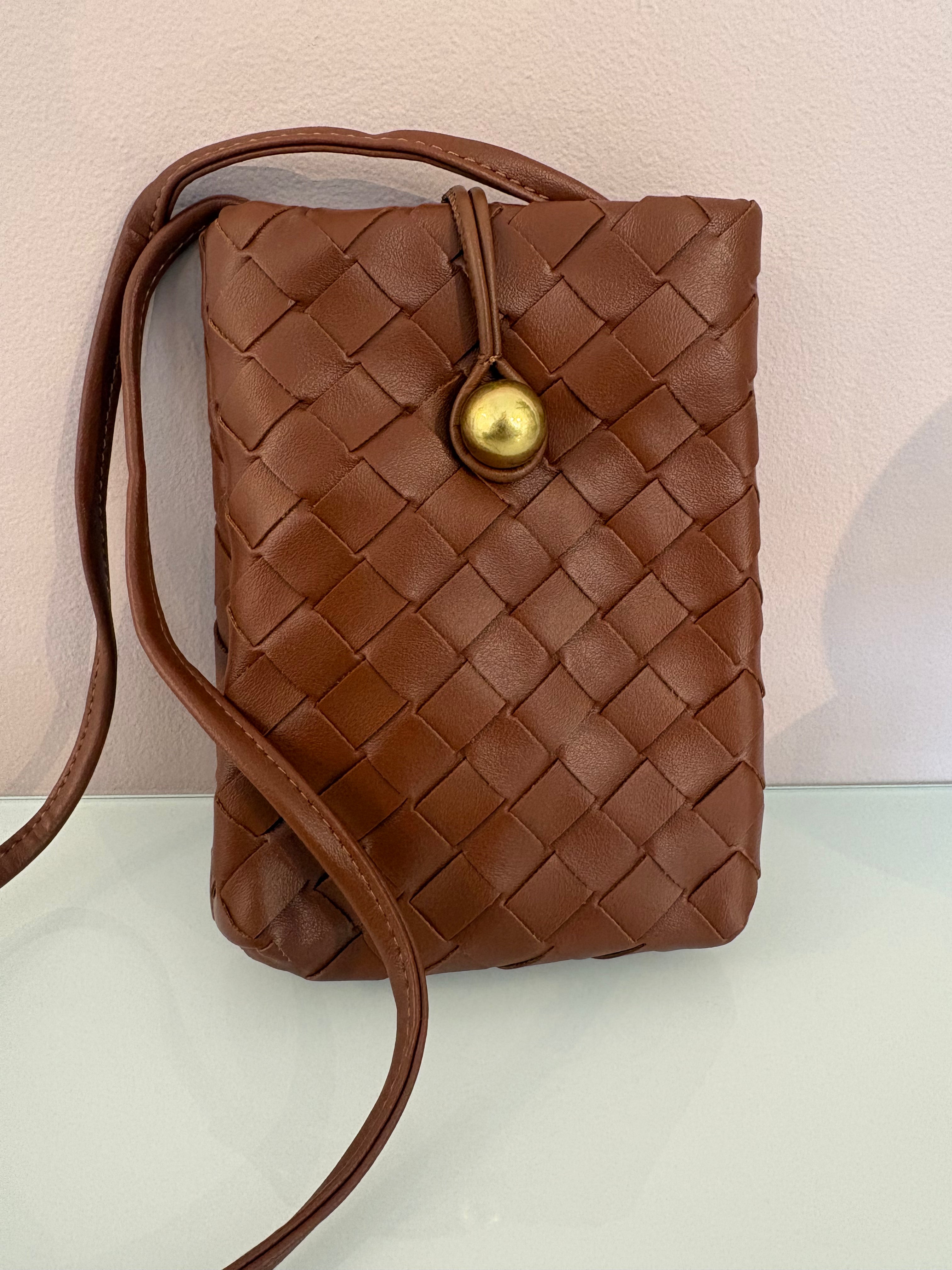 Crosshatch Sling Bag {Chestnut}