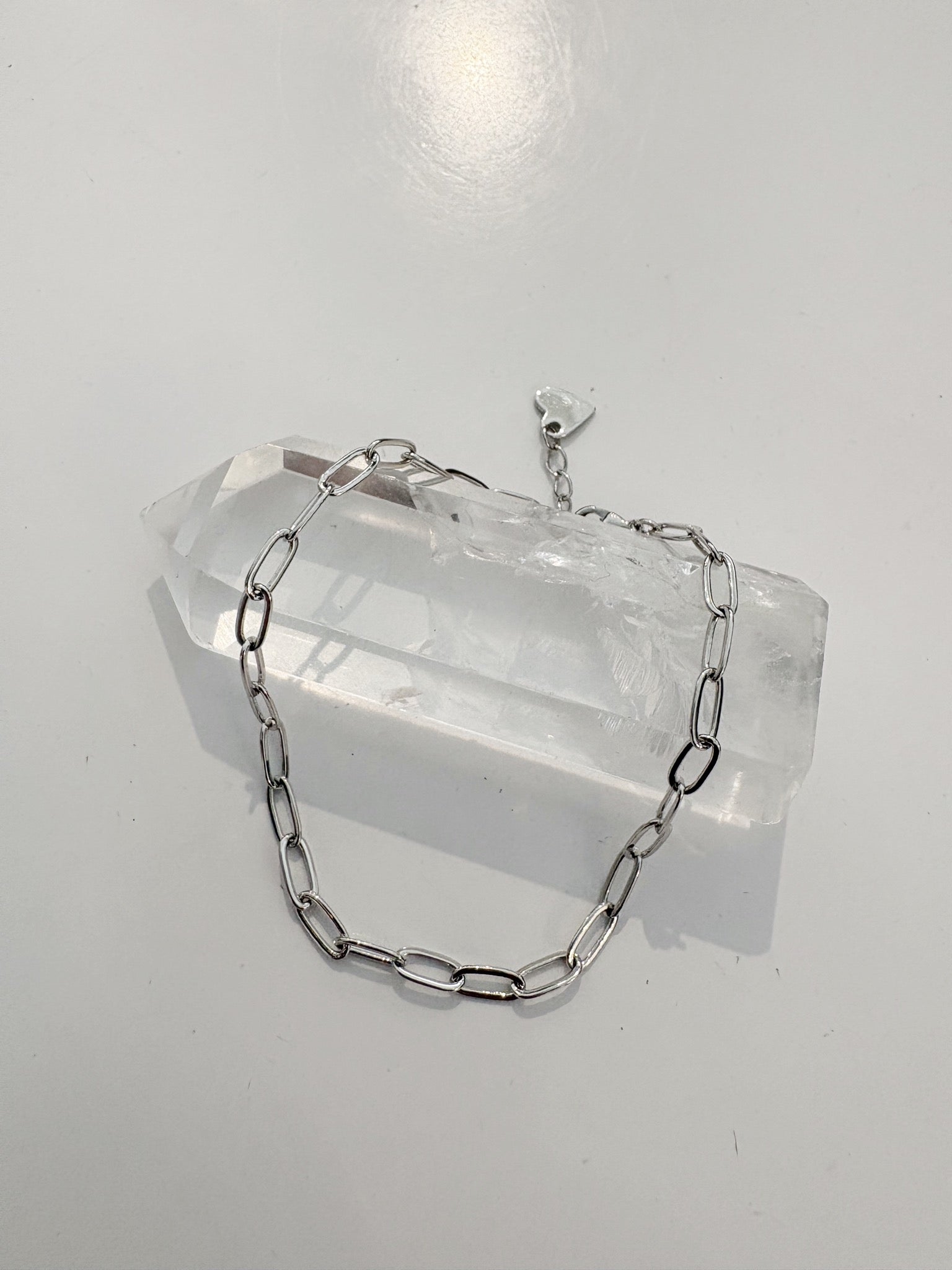 Classic Paperclip Chain Bracelet {Silver}