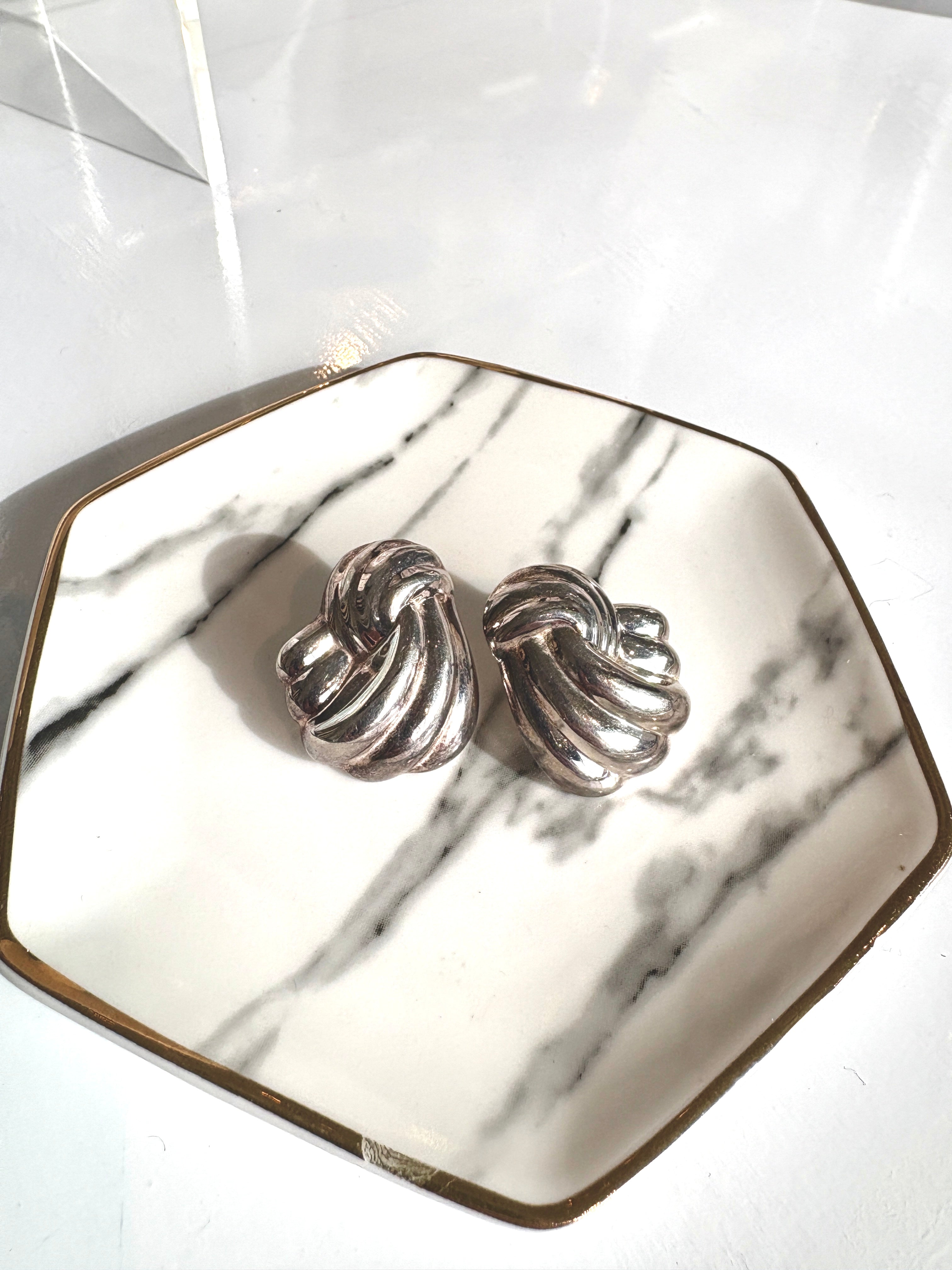 Knot Earrings {Silver/Estate}