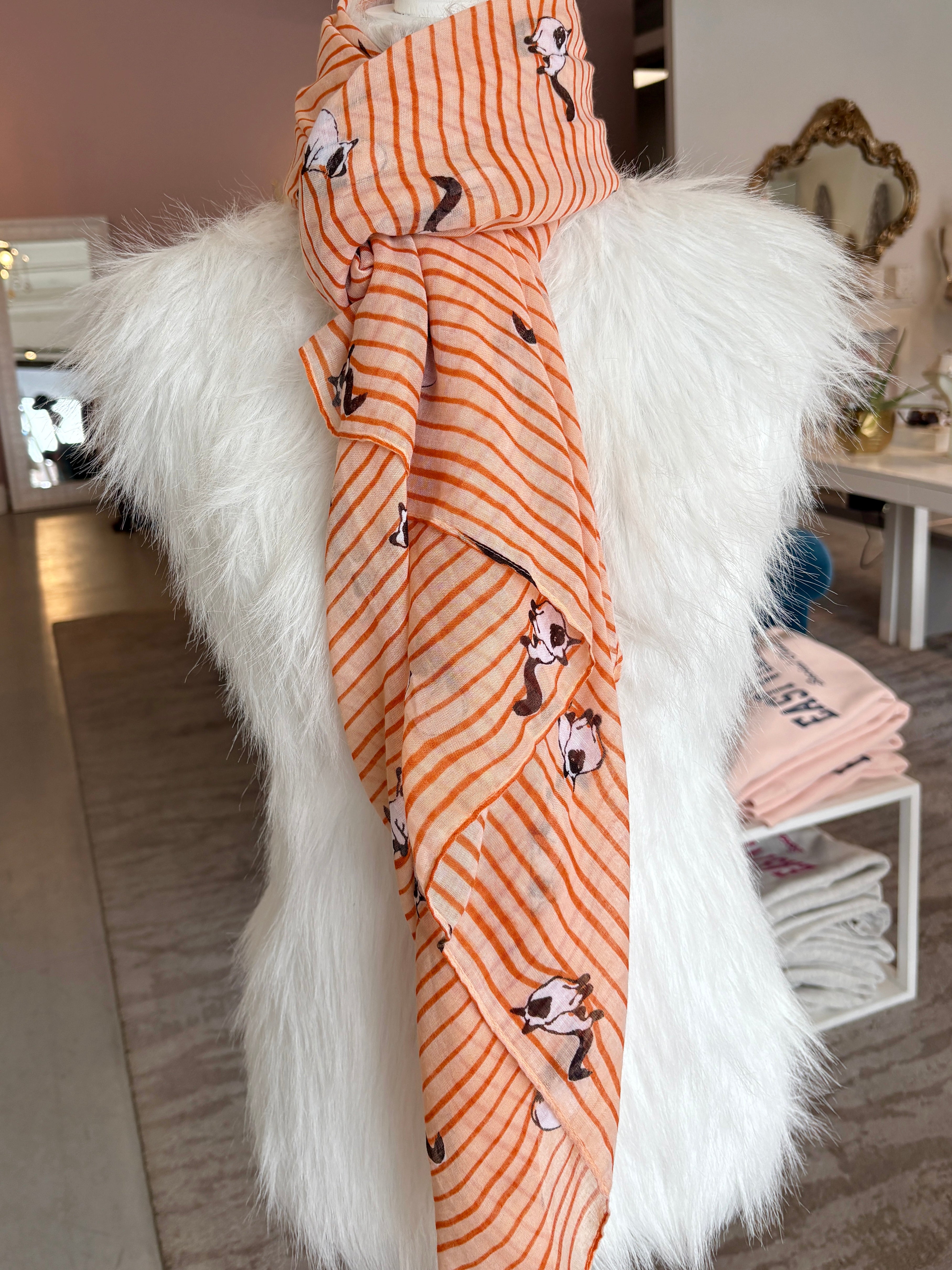 Siamese Cat Scarf {Orange}