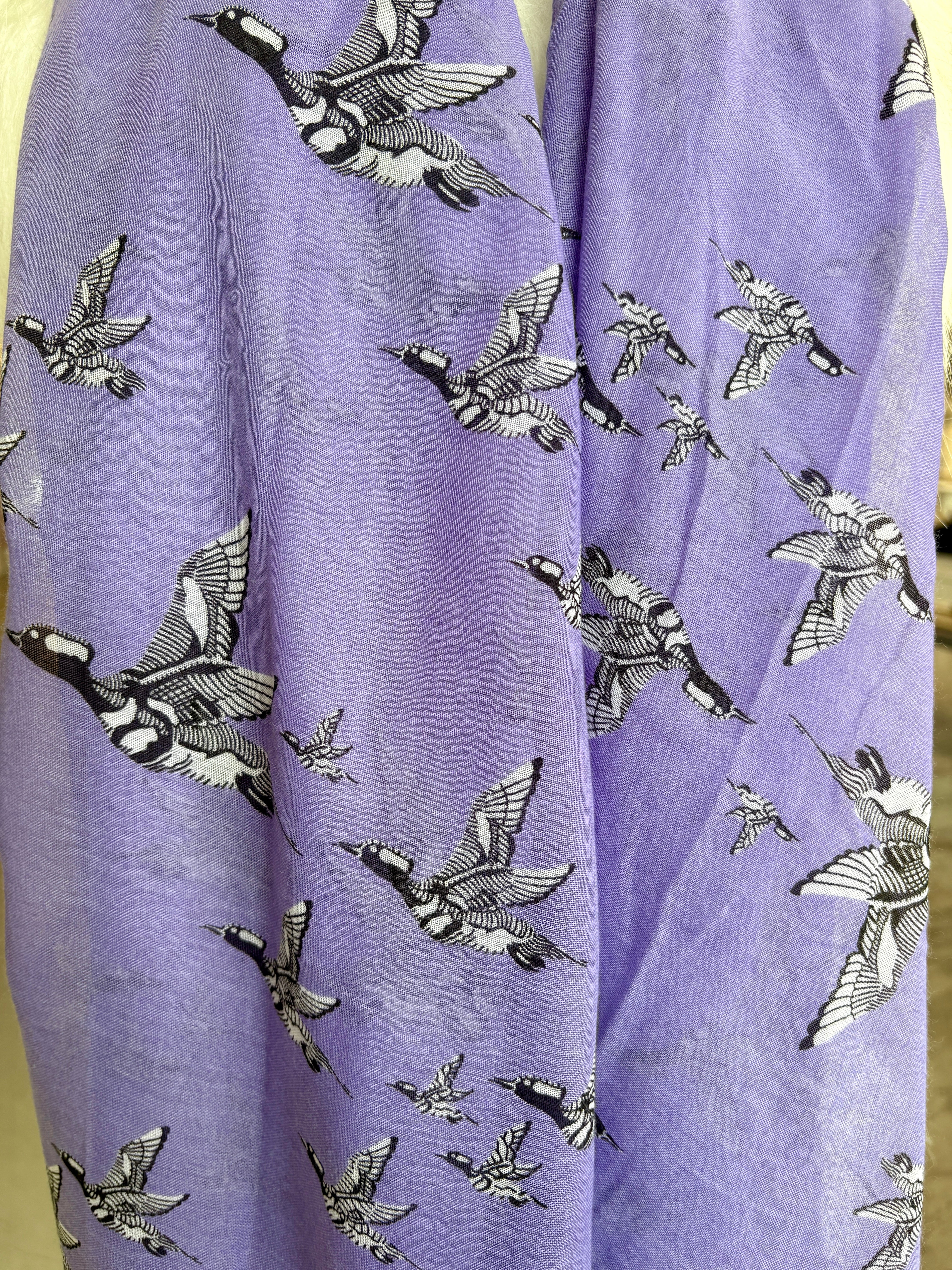Hooded Merganser Ducks Scarf {Purple}