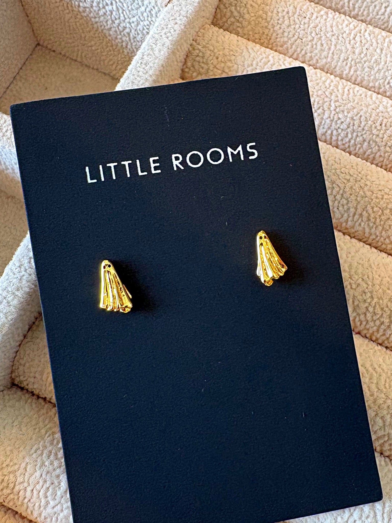 Ghost Stud Earrings {Gold}