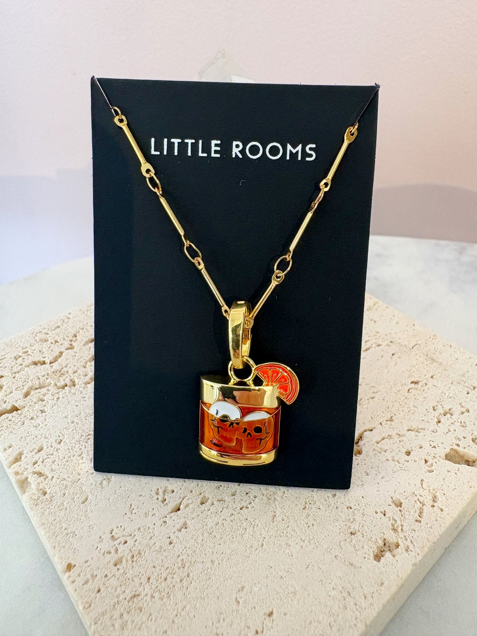 On the Rocks Charm Necklace {Gold}