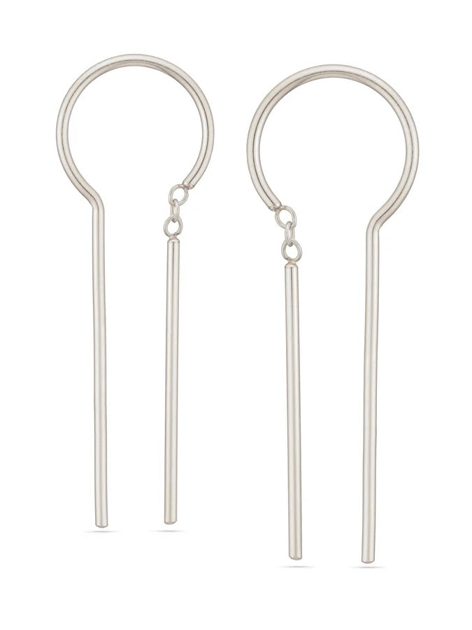 Large Sway Earrings {Silver}