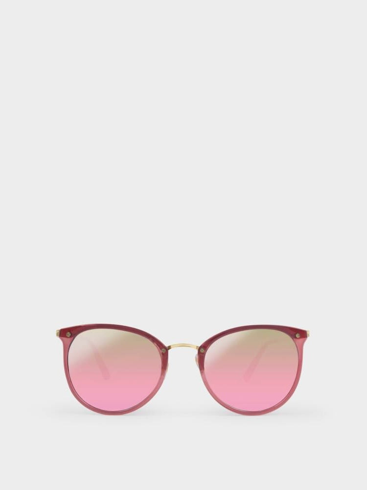 Santorini Round Sunglasses {Pink Mirror}