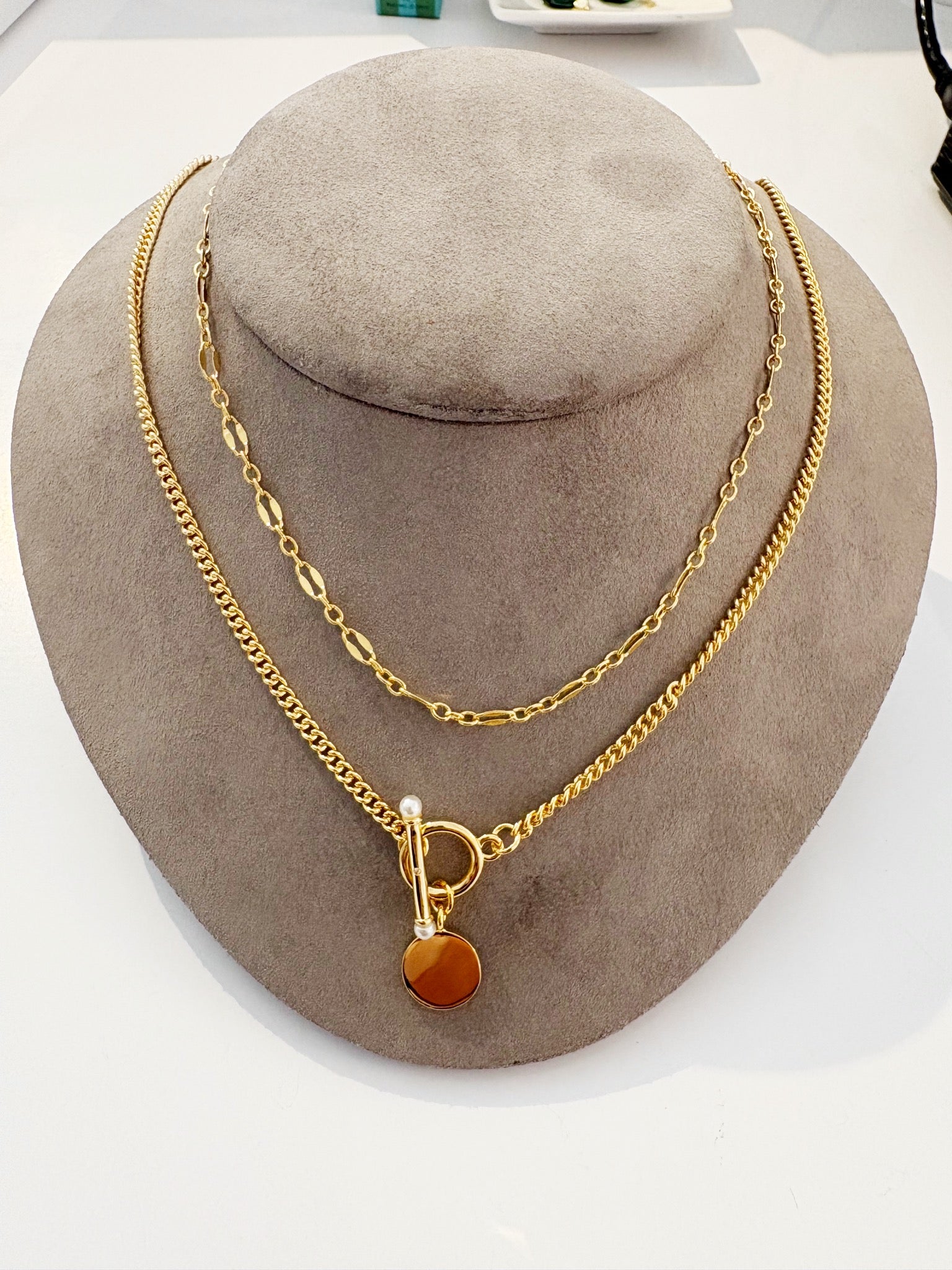 Stella Layering Necklace Set {Gold}