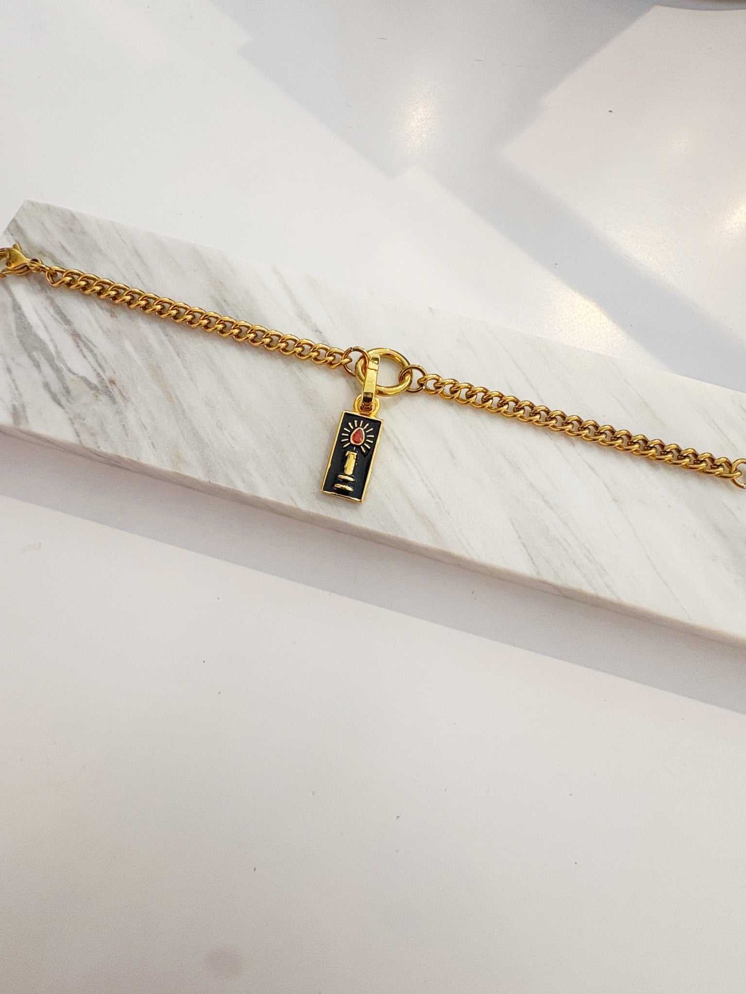 Candle Charm Horizon Bracelet {Gold}