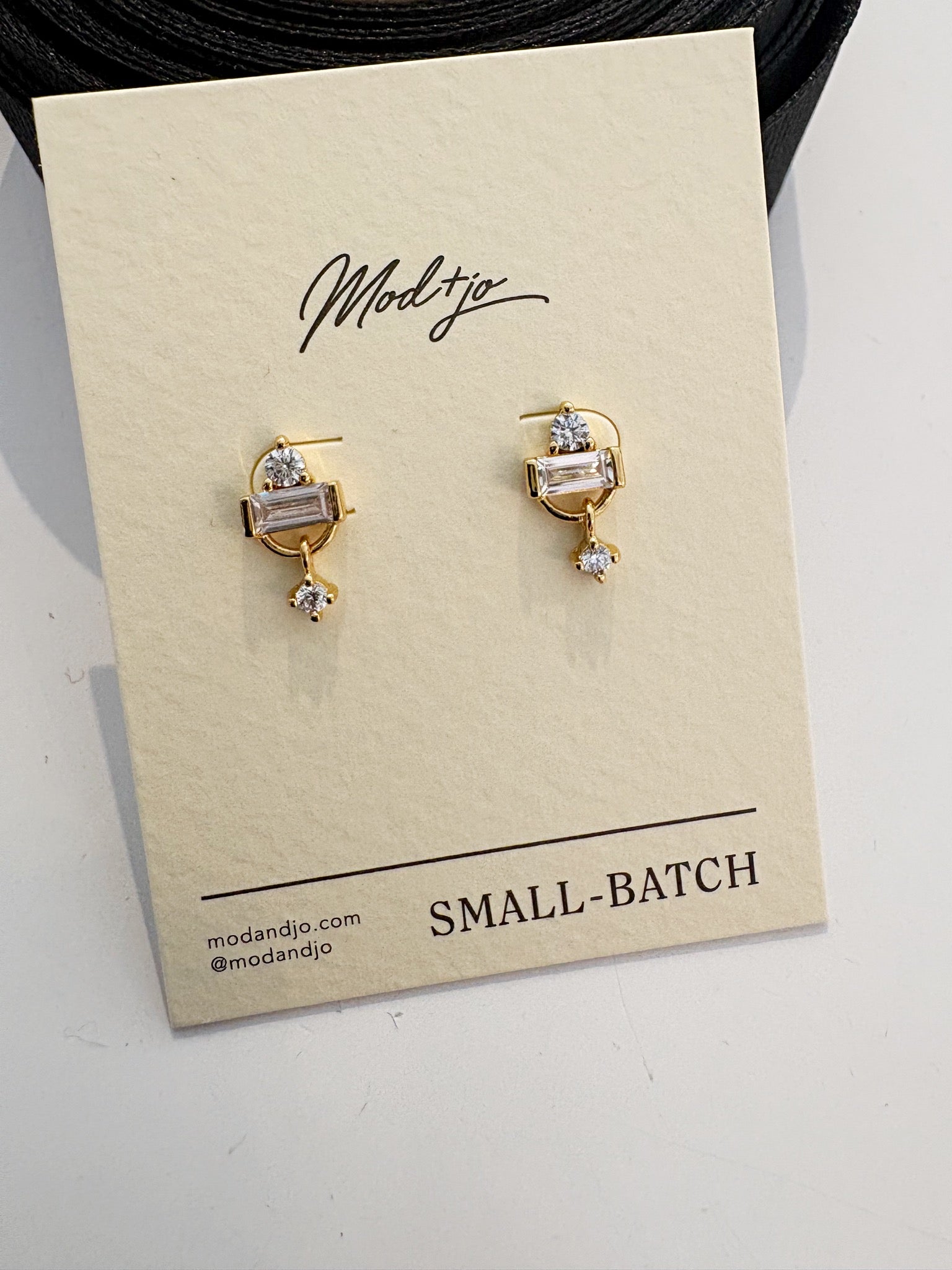 Skylar Sparkle Post Dangle Earrings {Gold}