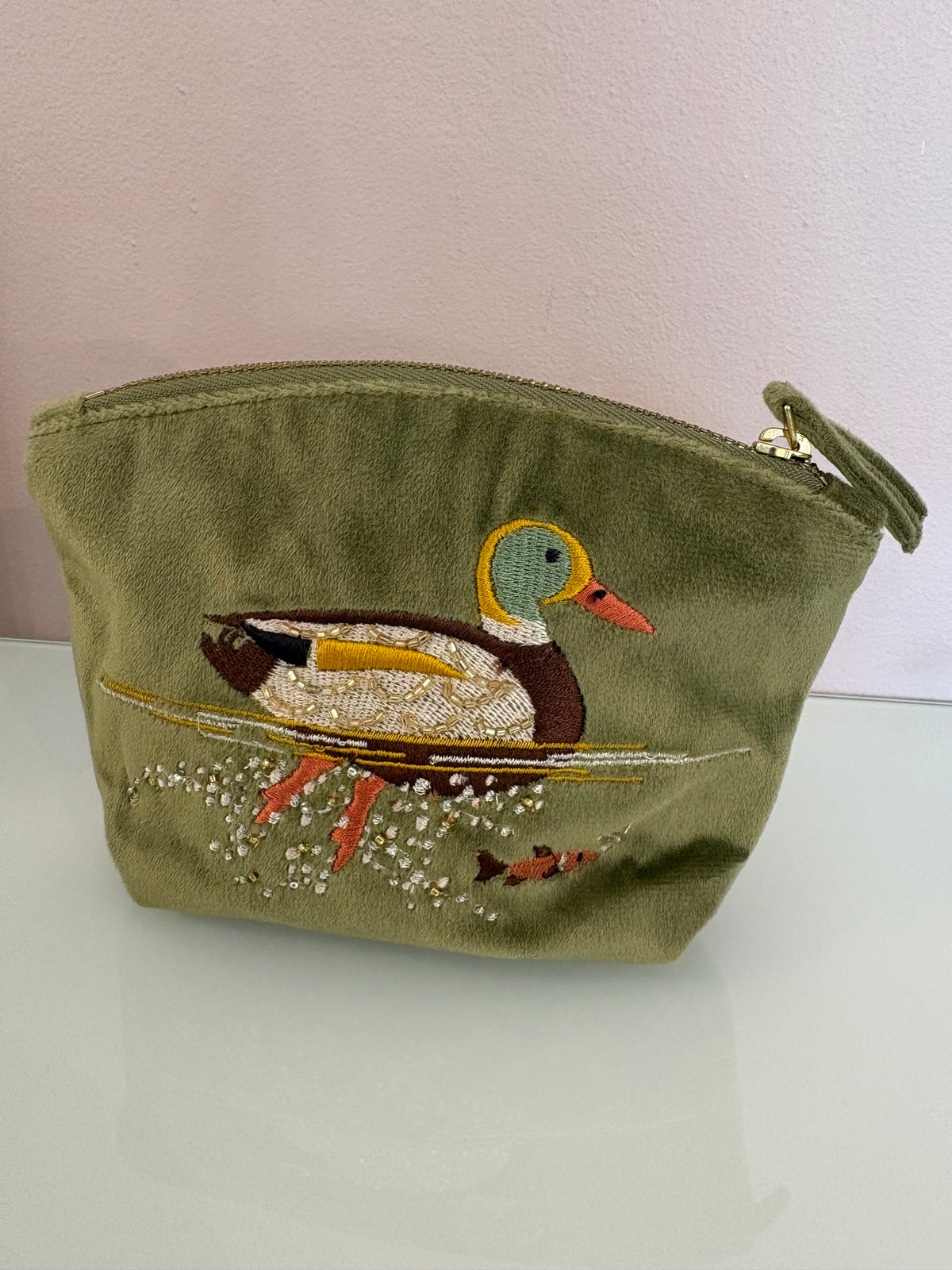 Velvet Mini Pouch {Duck}