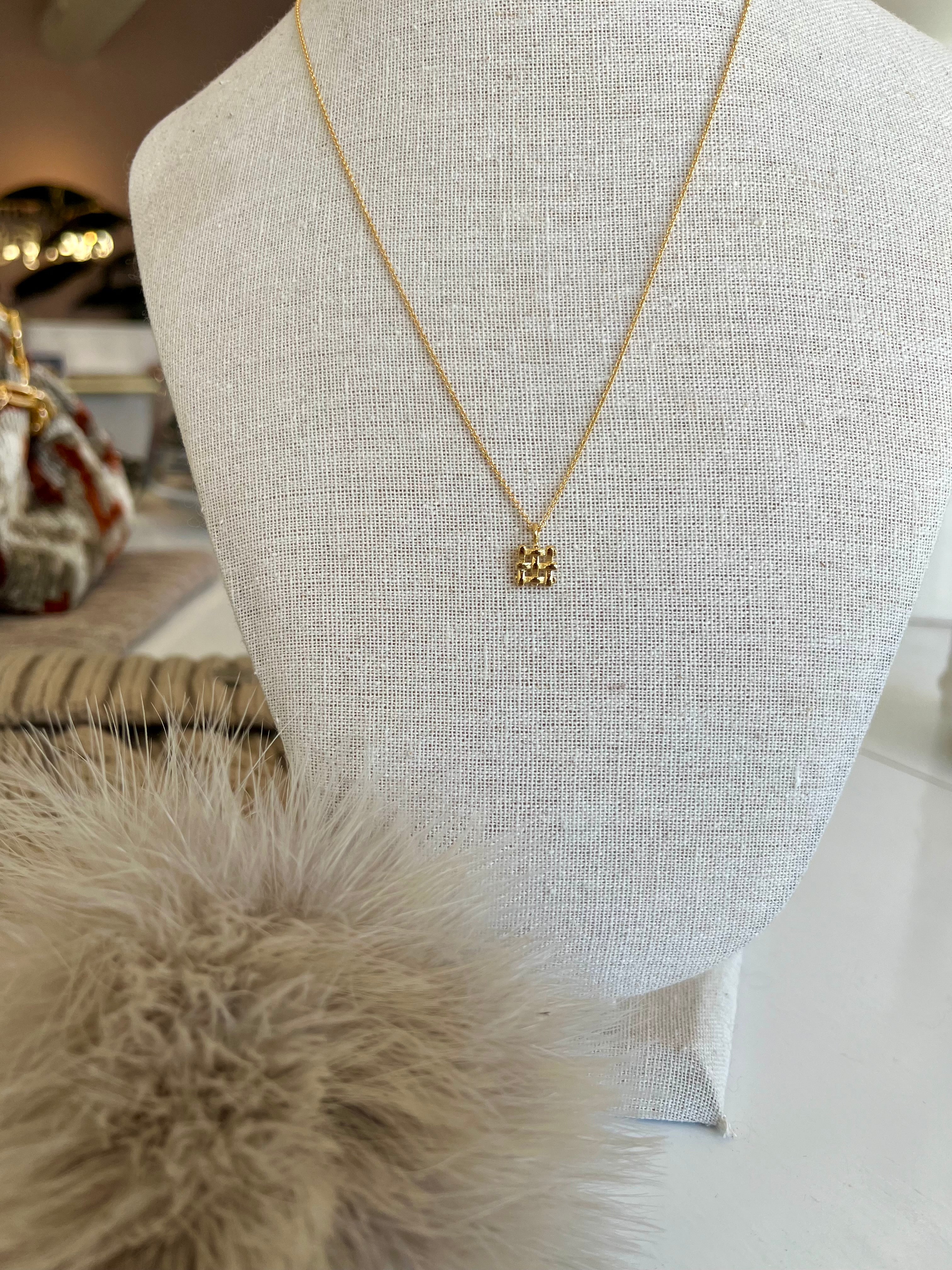 Crosshatch Necklace {Gold}