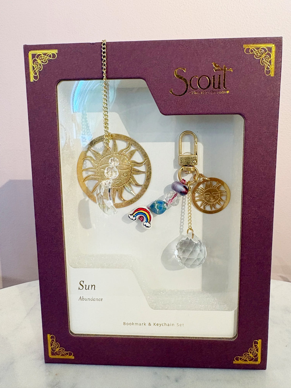 Bookmark and Keychain Set {Sun/Abundance}