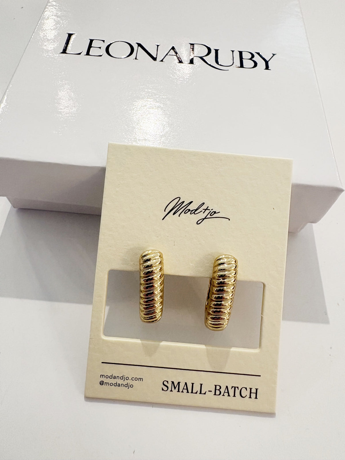 Elly French Rope Hoops {Gold}
