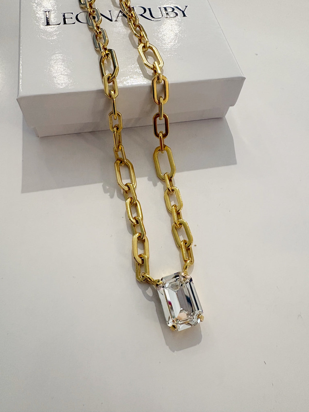 Dereka Necklace {Gold/Clear}