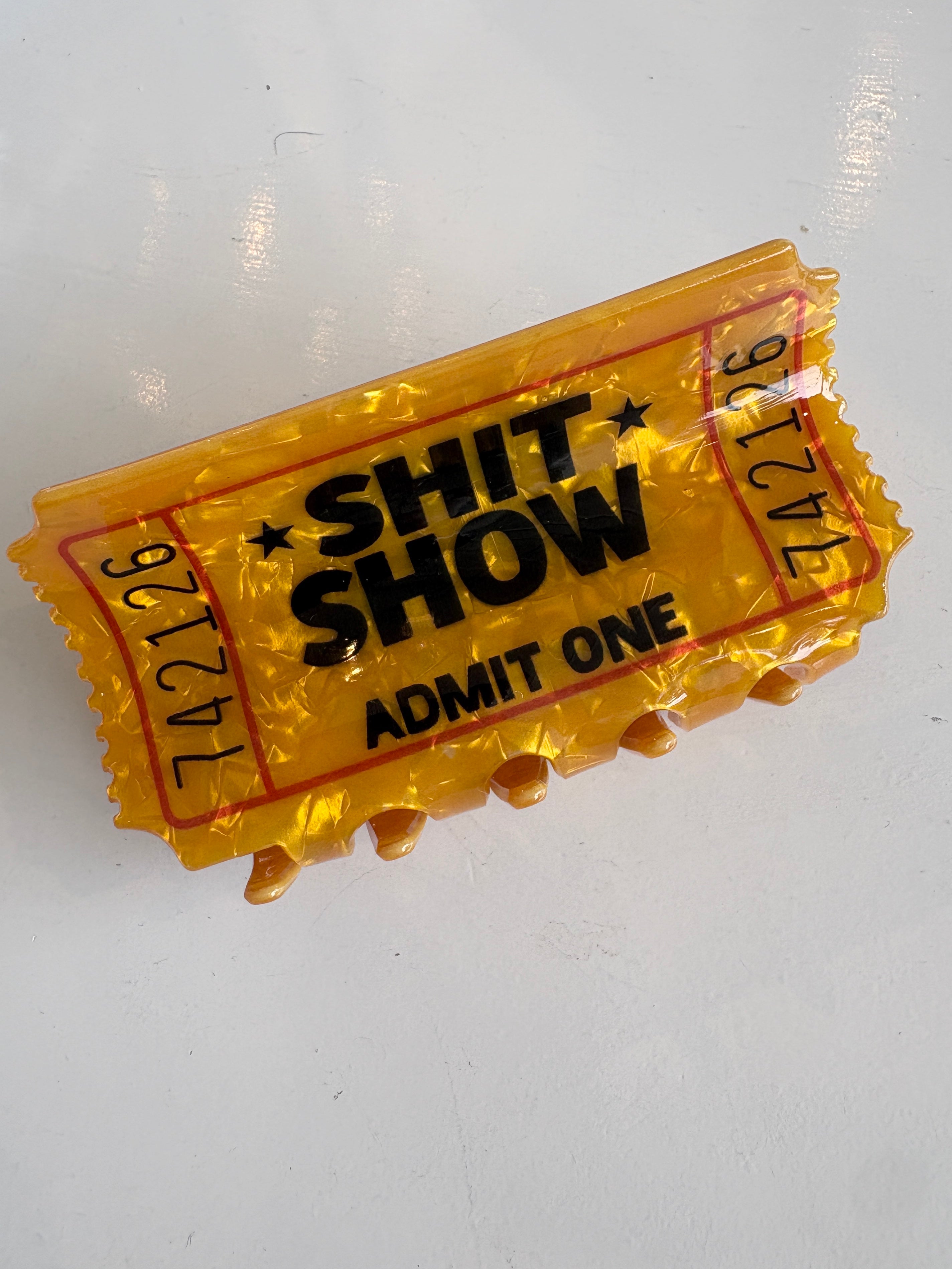Shit Show Acrylic Hair Clip